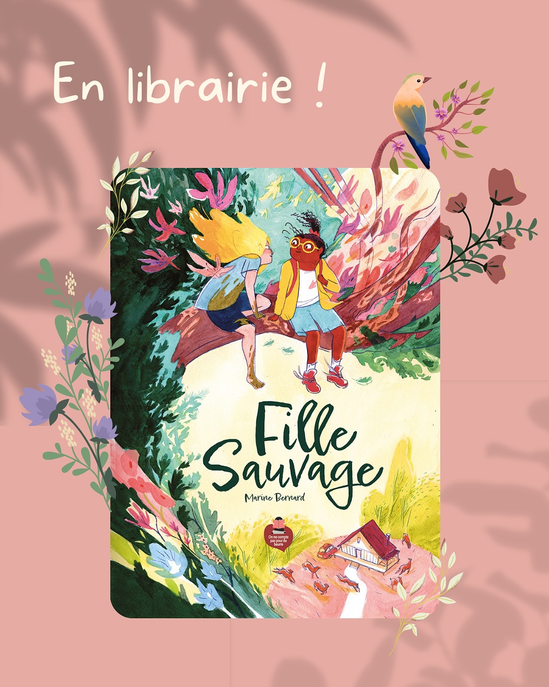 Aujourd’hui sort en librairie notre nouveau projet, « Fille sauvage » par @mbd_illu, sur une idée originale de @sarah.ghey
Une histoire presque sans mots, toute en images douces et chaleureuses, une plongée dans la nature mais surtout une RENCONTRE…
#litteraturejeunesse #hypersensible #visibilitélesbienne #litteraturejeunesseinclusive #onnecomptepaspourdubeurre