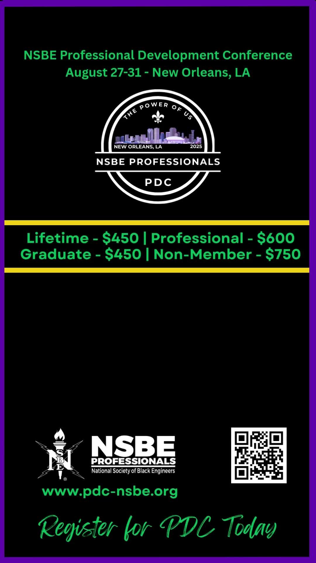 โณ This is your last call! ๐จ On-Site registration is officially OPENโbut not for long.
Donโt miss your chance to:
โจ Attend game-changing workshops
โจ Network with top Black STEM professionals
โจ Experience signature events like Evening of Excellence: Krewe of NSBE and the Bayou Brunch (additional costs)
โจ Explore the culture, food, and vibes of New Orleans ๐ท๐ค
๐๏ธ Secure your spot NOW at pdc-nsbe.org before we close registration!
๐ฌ Who are you bringing with you to NOLA? Tag your crew below.
#NSBEProfessionals #PDC2025 #BlackInSTEM #ThePowerOfUs #ConferenceCountdown
#RegisterTODAY ๐๐๐๐ค