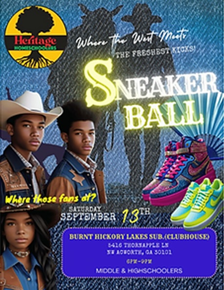 Saddle up and show out as we celebrate the true history of the wild west—where Black cowboys and cowgirls rode tall and the spirit of freedom lived loud. Wear your flyest fit with your favorite kicks or cowboy boots. Whether you’re serving ranch realness or hip-hop heat, come as you—just make it danceable!
Middle School / High School Sneaker Ball (Ages 11-17)
Date: Saturday, September 13th
Time: 6:00 PM - 9:00 PM
Link in bio
