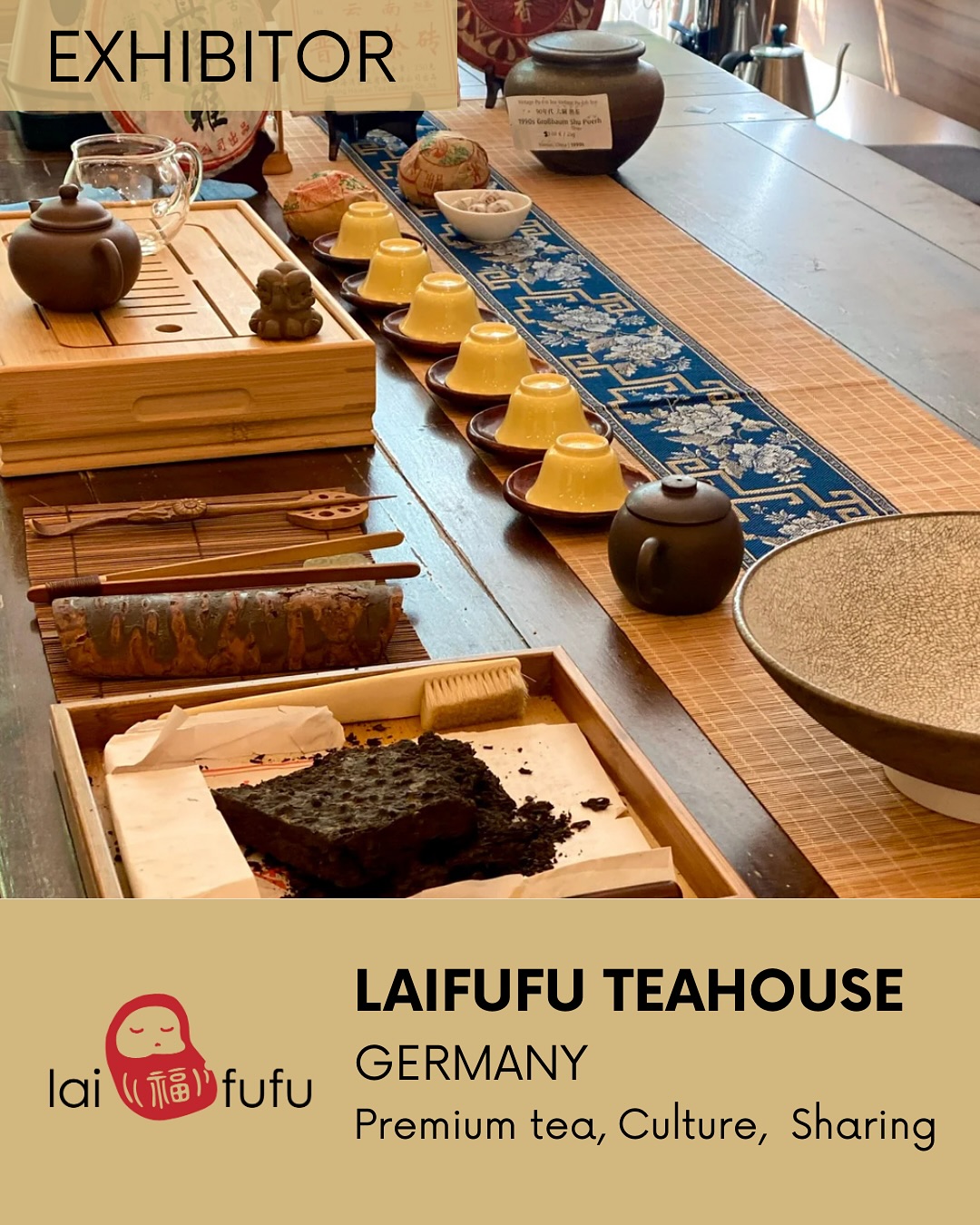 ✨ NEW EXHIBITOR – LAIFUFU TEAHOUSE ✨
📍 Germany
Premium – Culture – Sharing
Laifufu Teesalon is Munich’s hub for tea lovers, a haven dedicated to East Asian teas from Pu’er to oolong, including rare Korean teas.
Their mission is to share the warmth, conviviality, and richness of tea traditions through a curated selection and immersive ceremonies.
As Magritte would remind us, this is not just a tea house, but a space where moments turn into unique experiences.
🗓️ September 28, 2025 – 10 am to 6 pm
📍 Flagey – Brussels
🎟️ Tickets available via link in bio
—
✨ NOUVEL EXPOSANT – LAIFUFU TEESALON ✨
📍 Allemagne
Premium – Culture – Partage
Laifufu Teesalon est le lieu de rendez-vous des passionnés de thé à Munich, un havre dédié aux thés d’Asie de l’Est, du Pu’er au oolong, en passant par des thés coréens rares.
Leur mission est de transmettre la chaleur, la convivialité et la richesse des traditions du thé à travers une sélection exigeante et des cérémonies immersives.
Comme l’aurait aimé Magritte, ce n’est pas seulement un salon de thé, mais un espace où les instants se transforment en expériences uniques.
🗓️ 28 septembre 2025 – 10h à 18h
📍 Flagey – Bruxelles
🎟️ Billetterie en ligne dans la bio
#BrusselsTeaFestival #ThisIsNotAFestival #SpiritOfMagritte #BTF2025 #BRUSSELSTEAFEST #CeciNestPasUnFestival #Flagey