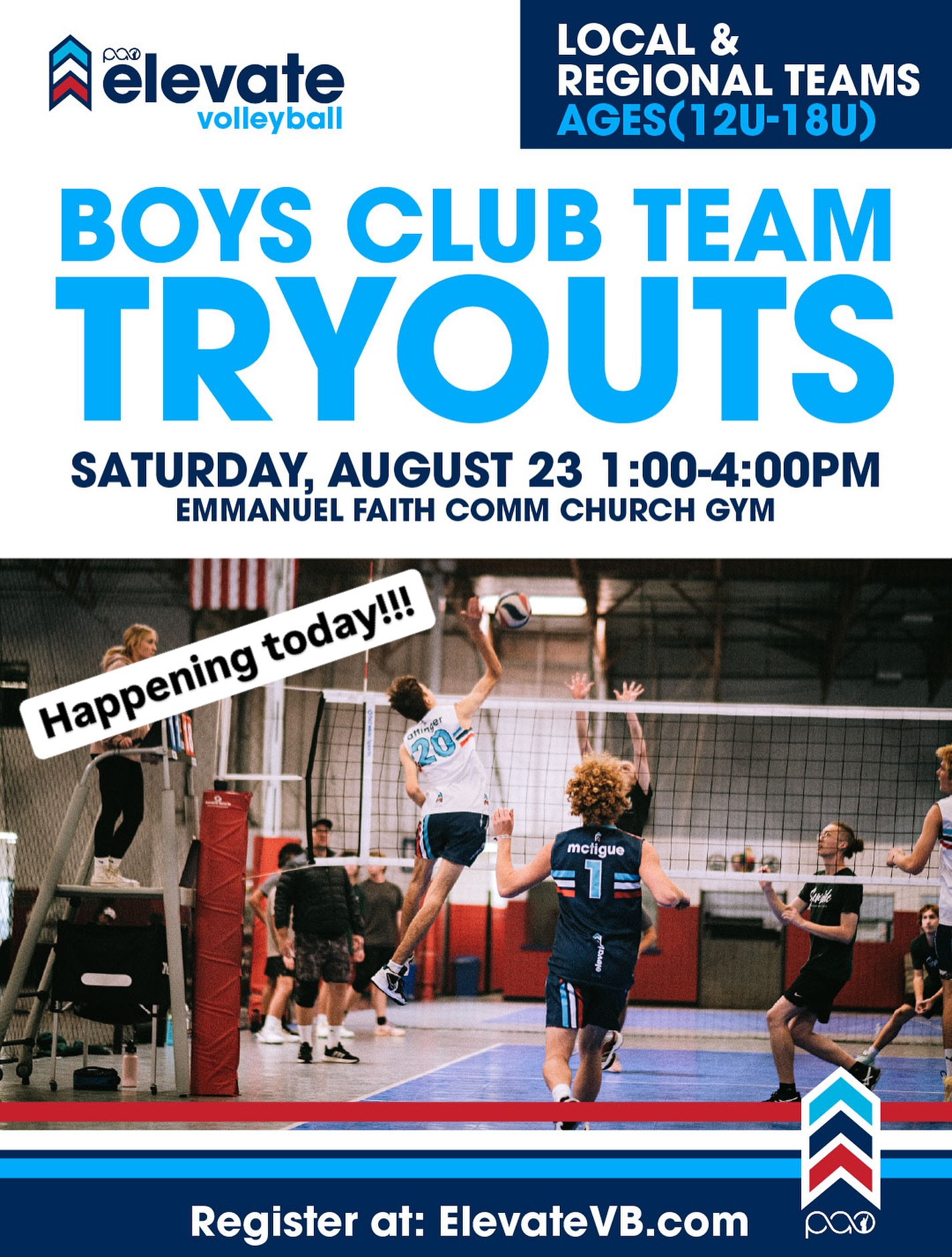 Tryouts today!! Don’t miss it!
