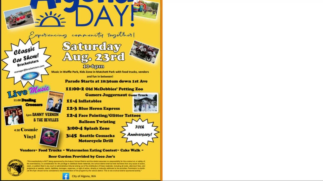 We're rolling up to Algona Day tomorrow! 🎮🚚
Catch Gamers Juggernaut from 11-2, then stick around for a full day of fun- parade, car show, bouncy house, petting zoo, food trucks, live music, and MORE! 🥳
📍200 Washington Blvd. Algona⏰11AM-6PM
Come game with us and make it a day the whole family will love. 🤩
#FamilyFun #Gaming #PierceCounty #Auburn #Algona #PacMan #JustDance #Fortnite #Madden #GangBeasts #MarioKart #Xbox #NintendoSwitch #PS5