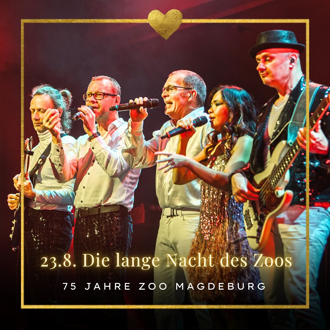 🐾🐘 Morgen, am Samstag den 23.8., wird es mächtig tierisch! Kommt vorbei zur Feier des Tages wenn es heißt: „75 Jahre Zoo Magdeburg – Die lange Nacht des Zoos“ - ab 18 Uhr.
🔦 Und bringt eure Taschenlampen mit, um allerhand Tiere zu entdecken. 🐍🐒🦒🐙
Das wird eine animalische Party! Wir freuen uns drauf. Eure Nightfevers 💜
@zoo_magdeburg
@firstcontact_events
#Nightfever #AlltimeDiscoClassics #LiveMusik #Partyband #Galaband #LiveBand #Leipzig #Live #paviinaction