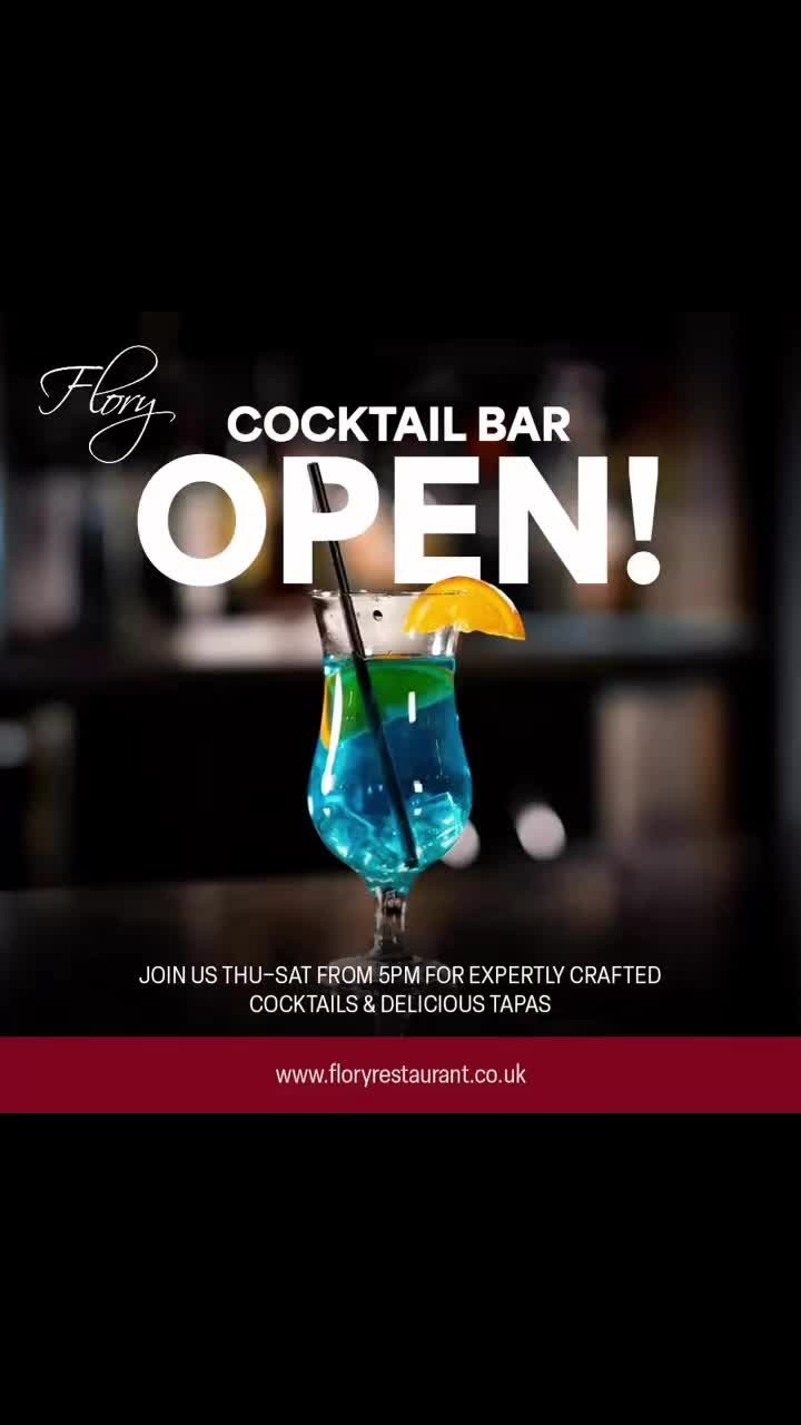 🍹✨ Flory Cocktail Bar in Bodmin is OPEN! ✨🍹Ready to raise your spirits? Join us Thursday to Saturday from 5PM for expertly crafted cocktails and mouthwatering tapas. Whether you crave timeless classics or daring new flavours, our Bodmin mixologists are ready to wow you!👉 Book your table now!�http://www.floryrestaurant.co.uk#FloryRestaurant #CocktailBar #BodminEats #BodminNights #CornwallRestaurants #TapasTime #MixologyMagic #FoodieCornwall #CocktailsInBodmin #SupportLocalBodmin #BodminEvents #DineInCornwall #DrinkUpBodmin