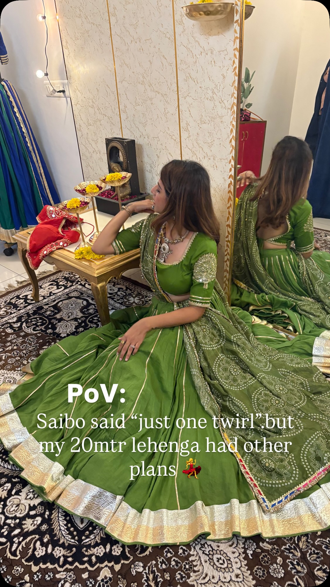 “Meera - Devotion of Dance” Navratri collection is an artistic tribute to the divine connection between dance and spirituality.
Inspired by the life and legacy of Meera Bai, the 16th-century mystic poetess and devotee of Lord Krishna, this collection encapsulates the essence of bhakti (devotion) expressed through the grace of dance.
#meeracouture #navratricollection #labelmira #labelmeera #navratrifashion #chaniyacholi #navratrichaniyacholi #navratristyle