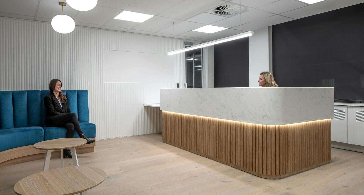 For 50 years, Pollett Furniture & Joinery Manufacturers has been part of Hawke’s Bay’s story — a trusted name where craftsmanship meets care, guiding generations from vision to design, through to manufacturing, delivery, and installation.
Get in touch today if you need to redesign your space either at home or your work areas, we can do it all!
Reception & soft seating by Pollett Furniture & Joinery Manufacturer’s
Showroom & Factory - 11 Carnegie Road, Napier
Email - sales@pollett.co.nz