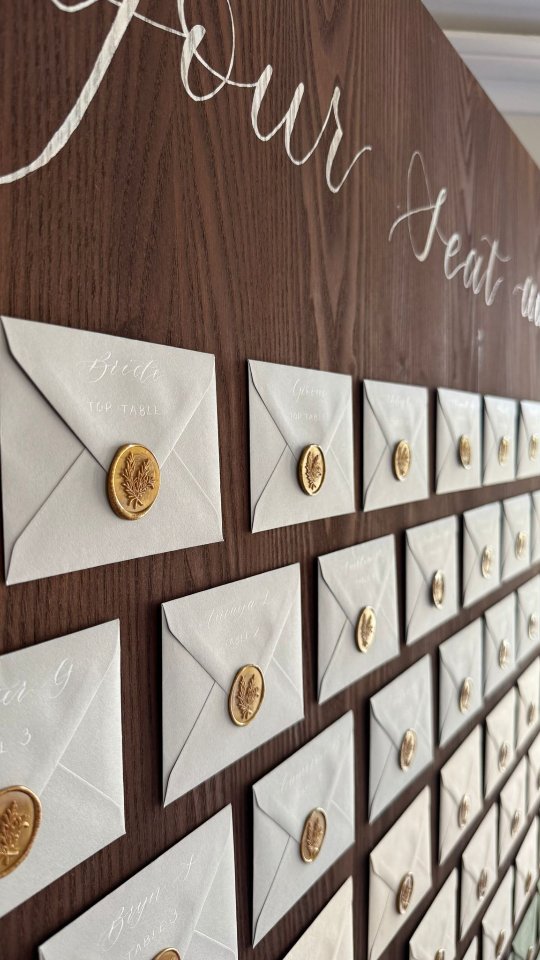 Calligraphy, wax seals, menus and a personalised note from the Bride and Groom all in one tiny package! 💌
100 escort envelopes later, each one ready to make someone smile. ✨
#weddingdetails #weddinginspo #weddingideas #weddingplanning #bridetobe #luxurywedding #weddingstyle #fineartwedding #weddingaesthetic #weddingstationery #weddingcalligraphy #escortcards #weddingmenus #customweddingdetails #personalisedwedding #handmadewithlove #madebyhand #calligraphy #moderncalligraphy #letteringart #handlettering #romanticdetails #weddingseason #weddingvibes #bridalbliss #sayido #ido #weddingpaper #weddingdecor #weddinginspiration