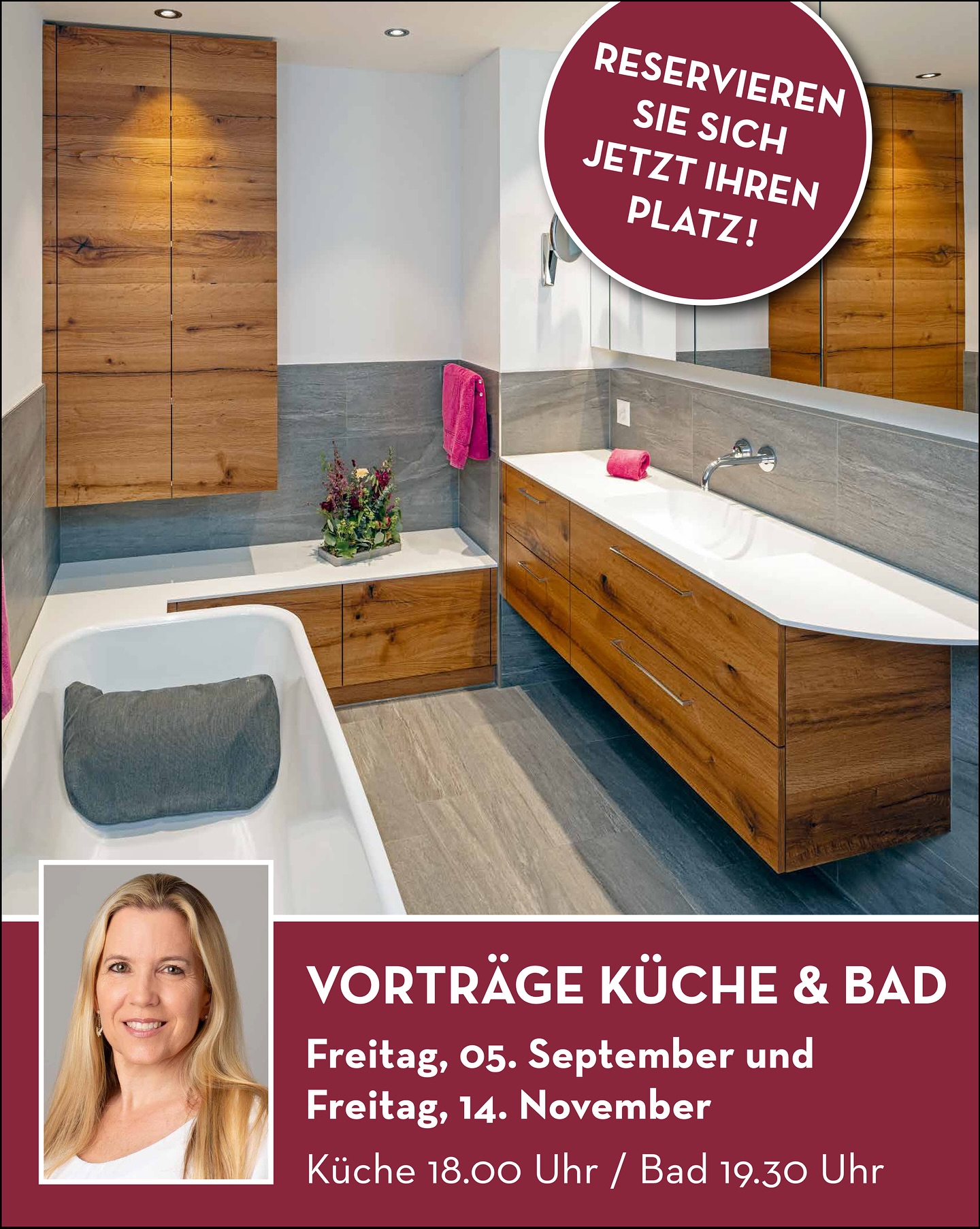 Erfahre live, wie Küchen und Bäder funktional und schön werden. Andrea Ruepp zeigt dir clevere Ideen, Trends und Tipps für deine Planung. 🏡✨ Jetzt anmelden!