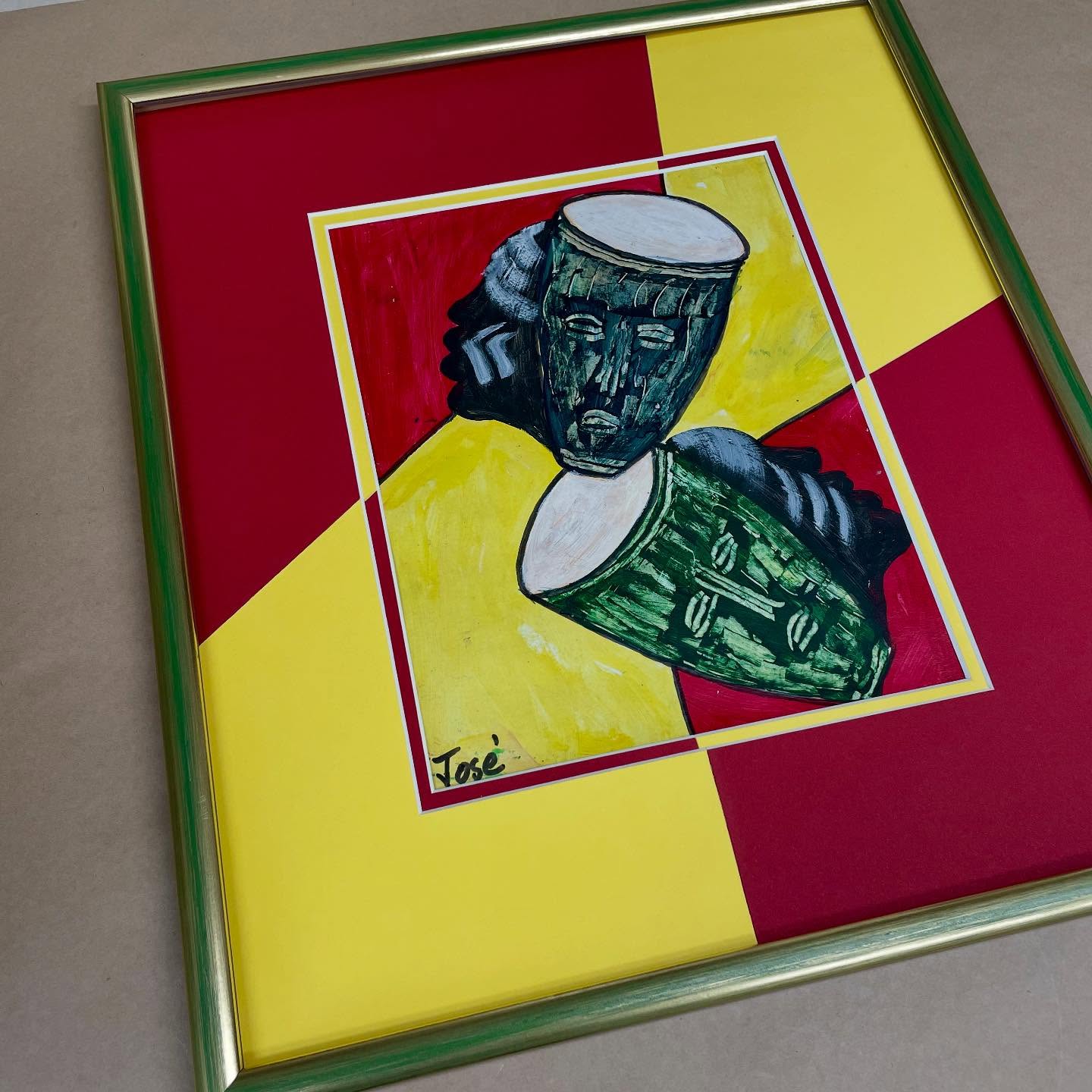 Just a fun project.
#originalart #drumart #colorfulart #redandyellow #crazymat #customartframing #customframing #doublemat #creative #shopsmall #thinkoutsideofthebox #becreative