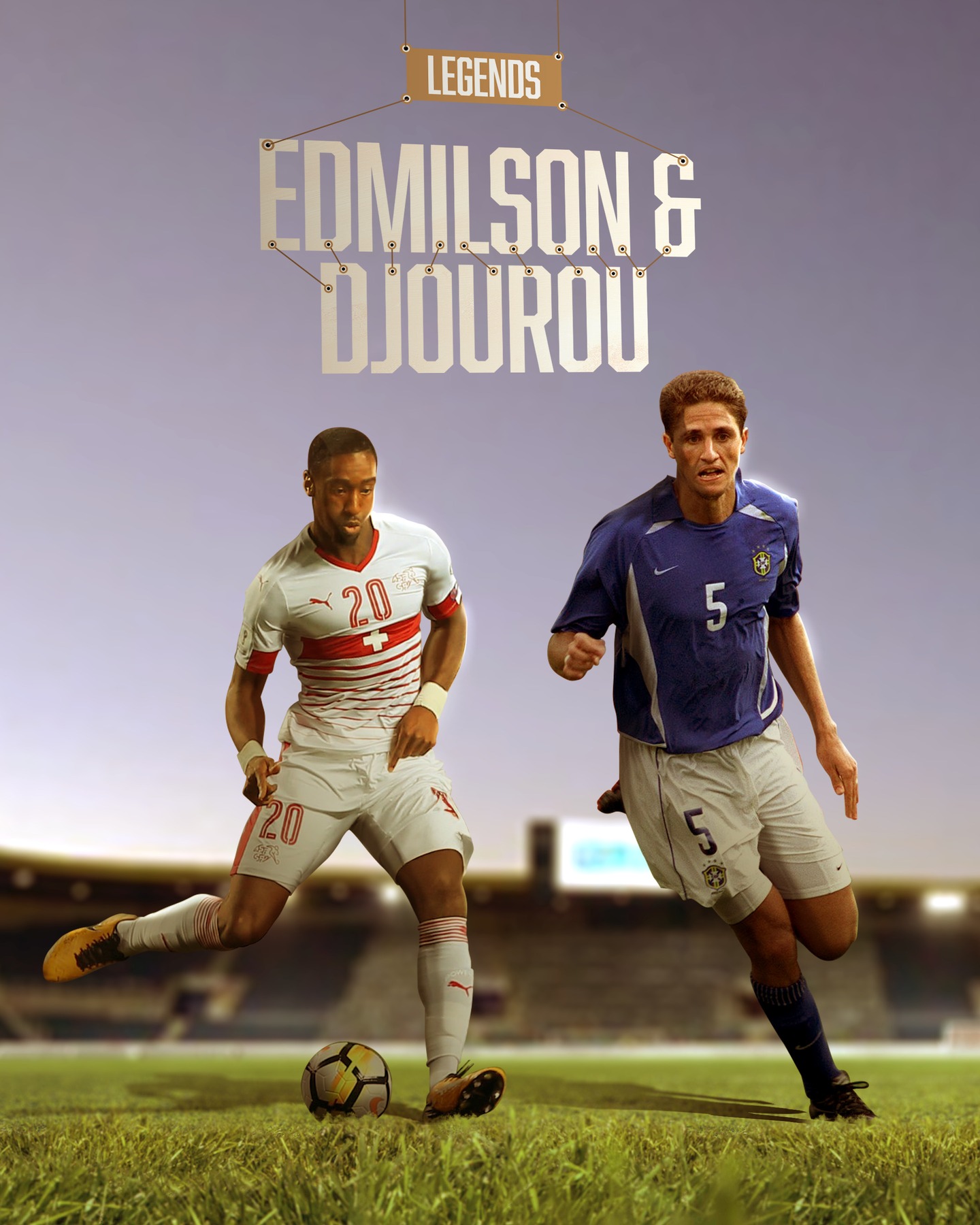 🇨🇭/🇧🇷
Clash der Defensive ⚔️
@johan_djourou – Ex-Arsenal-Profi und langjähriger Abwehrchef der Schweizer Nati – steht wie kaum ein anderer für defensive Stabilität und internationale Erfahrung.
Auf der anderen Seite präsentiert sich @edmilsonoficial, Weltmeister und Champions-League-Sieger. Der Brasilianer verkörpert die perfekte Mischung aus Eleganz und Härte.
Zwei Legenden, zwei defensive Leader – ein wahres Duell der Titanen 🌟.
___________
Choque da Defesa ⚔️
@johan_djourou – ex-jogador do Arsenal e por muitos anos pilar da defesa da seleção suíça – representa como poucos a estabilidade defensiva e a experiência internacional.
Do outro lado, surge @edmilsonoficial, campeão mundial e vencedor da Liga dos Campeões. O brasileiro encarna a mistura perfeita de elegância e firmeza.
Duas lendas, dois líderes defensivos – um verdadeiro duelo de titãs 🌟.
#djourou
#edmilson
#closnormand
#jogodosfamosos