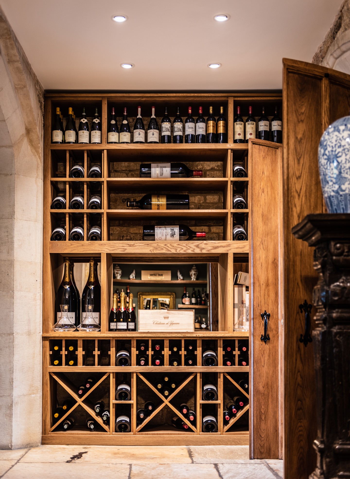 This wine cellar, located in the Banquet Hall, meticulously organised to showcase our wine list.
Where guests can browse and select the perfect bottle to complement their meal.