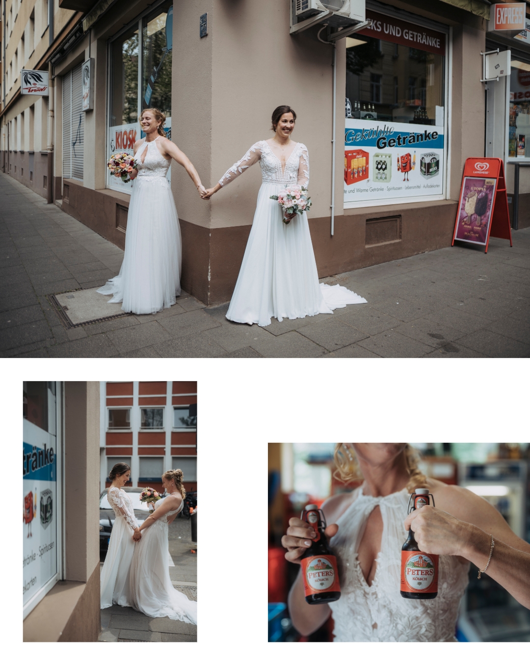 First Look am Kiosk?
Der perfekte Ort für den First Look? Muss nicht „fotogen“ sein – sondern echt.
Für Sarah & Johanna war es genau dieser Kiosk, die kleine Bank davor und Peters Kölsch. Hier liegen ihre Erinnerungen, ihre Geschichten, ihr Lachen. Klar, dass der erste Moment vor der Hochzeit genau dort stattfand.
Es war einer dieser typischen Mai-Samstage: Regen fast den ganzen Tag. Die Trauung konnte zum Glück noch draußen stattfinden, danach hörte der Regen erst abends auf. Aber die Stimmung? Großartig!
Ich durfte in diesem Freundeskreis schon drei Paare begleiten – und wusste: egal, wie das Wetter wird, diese Feier wird ausgelassen, voller Liebe und Freundschaft.
#hochzeit #weddingday #firstlook #weddingphotography #liebe #hochzeitsfotograf #weddinginspo #weddingstory #bridetobe #loveauthentic #emotionalwedding