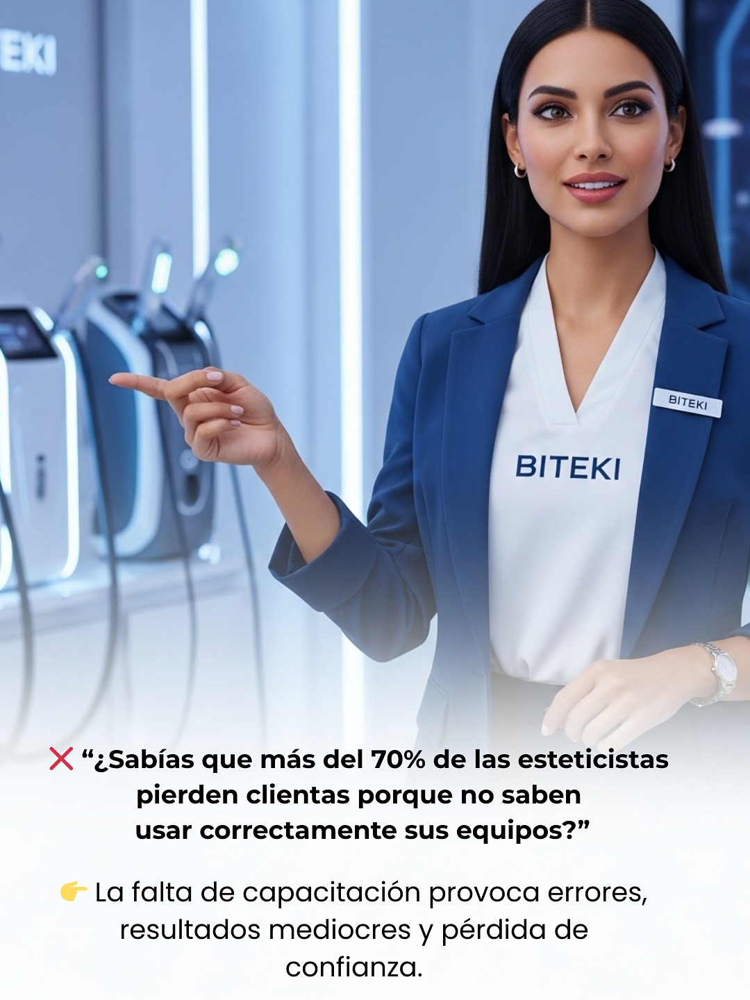 En el mundo de la estética, la tecnología avanza todos los días… pero la verdad es que no basta con tener el mejor equipo, si no sabes cómo usarlo de manera profesional y estratégica.
En Biteki entendemos este reto. Por eso hemos creado un método educativo único, que combina:
✨ Capacitación profesional paso a paso – con protocolos claros, sencillos y aplicables en tu cabina.
✨ Respaldo permanente – no te dejamos sola después de la compra, te acompañamos para que tengas la seguridad de aplicar cada tratamiento con confianza.
✨ Resultados reales e impactantes – nuestros equipos y entrenamientos están diseñados para que tus clientas vean y sientan la diferencia desde las primeras sesiones.
✨ Comunidad Biteki – un espacio de apoyo entre profesionales que comparten experiencias y crecen juntas.
Porque sabemos que:
🔹 Un equipo sin entrenamiento es solo una máquina.
🔹 Con Biteki, tu equipo se convierte en una herramienta de transformación y éxito.
💎 Tu éxito como esteticista comienza con el conocimiento.
Y en Biteki, el conocimiento siempre va de la mano de la innovación y la calidad.
📲 Escríbenos hoy y descubre cómo capacitarte con Biteki y llevar tu negocio a otro nivel.
#Biteki #CapacitaciónEstética #EsteticistasProfesionales #EquiposDeÚltimaGeneración #ResultadosImpactantes #RespaldoBiteki #CrecimientoEstético