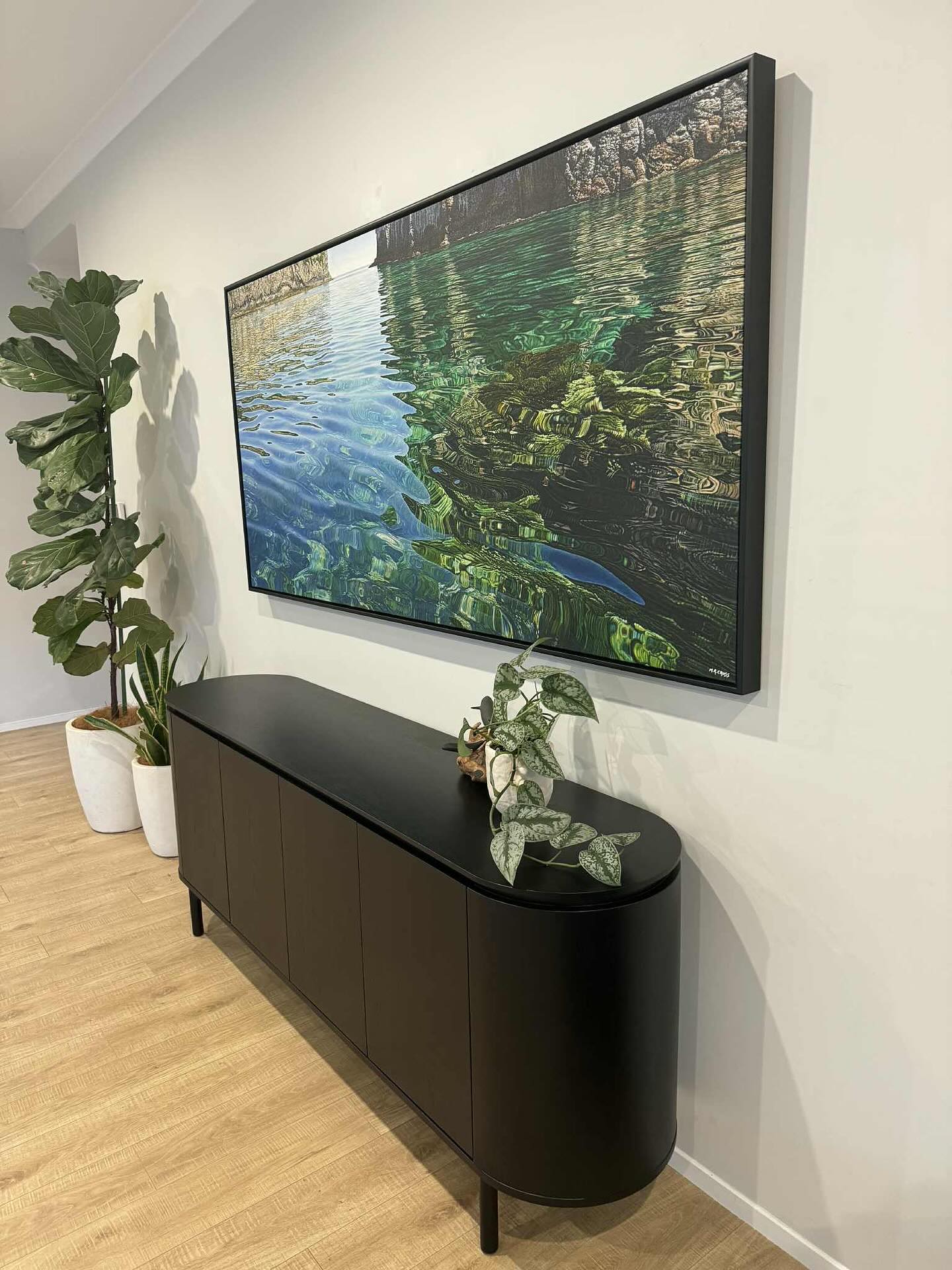 A stunning sideboard perfectly paired with an equally gorgeous painting (yes, that is a painting!)
Artist - Mark Cross