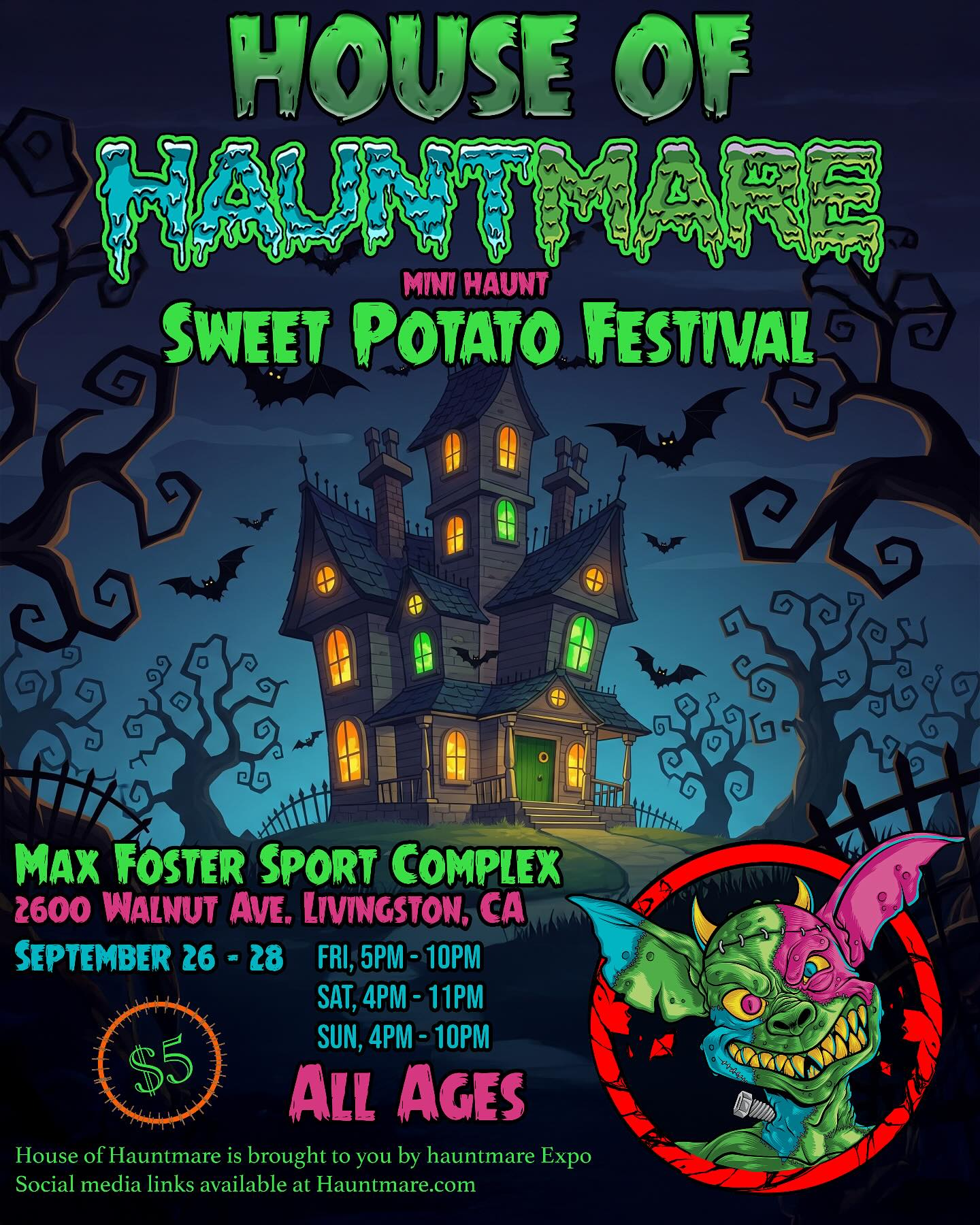Spooky season is here! Hauntmare’s @teamskream is doing 2 haunts this year at 2 different locations. Our first one is our mini haunt in Livingston at the end of September during the @sweetpotatofestival 3 days only for $5 per person. We’ve also joined forces with N2FEAR Productions to bring you 2 full size haunts with a cohesive story line. Open for 17 days during October. Schedule, time, and location to be announced! Stay creepy! #hauntmare #teamskream #hauntmaresteamskream #hauntedhouse #hauntedattraction #livingston #sweetpotatofestival
#horror #horror #creepy #scary