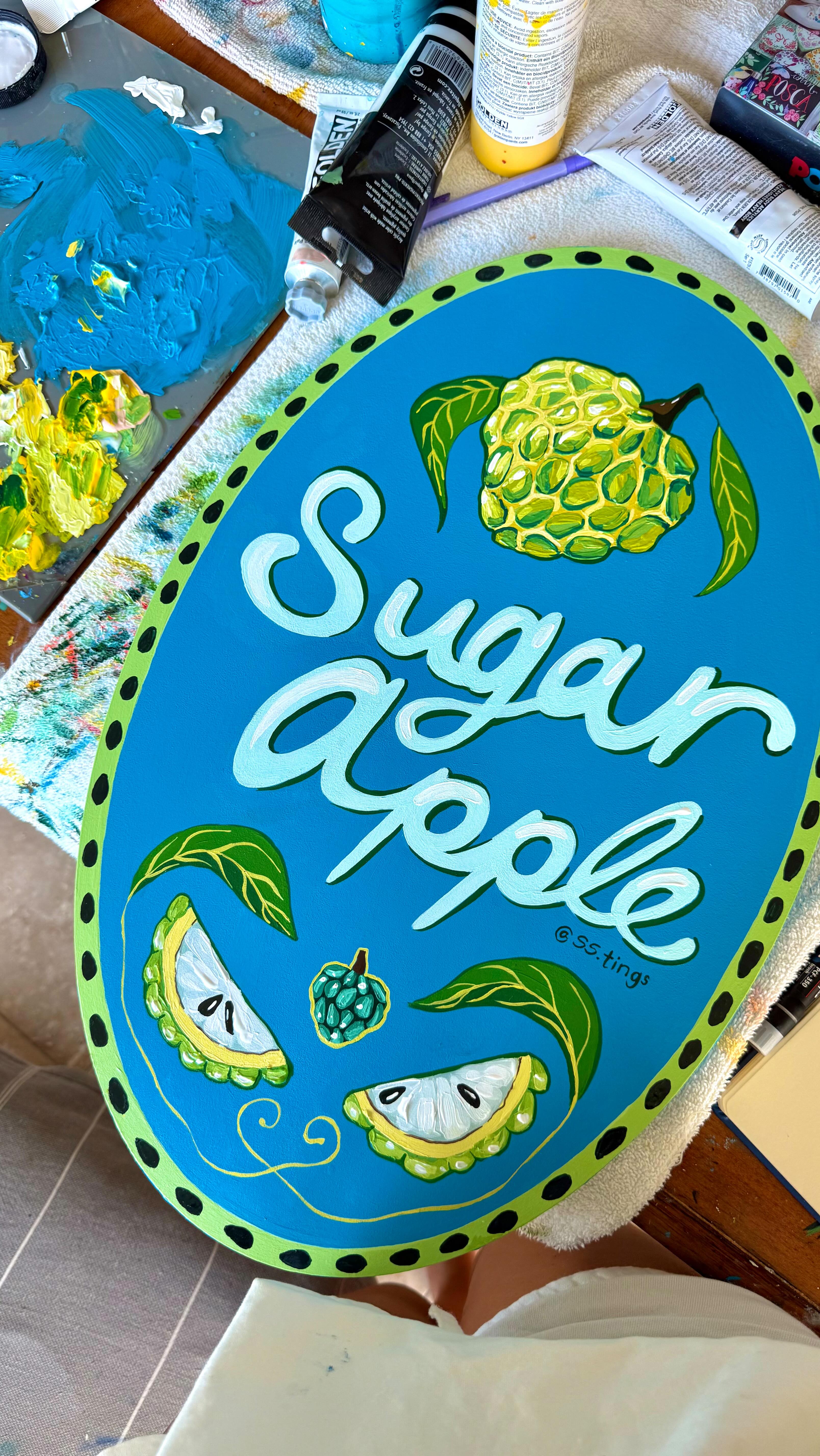 A bold sign for the vibrant Sugar Apple 🏡
If you are visiting Abaco and want to stay at Sugar Apple, I absolutely recommend. I’ve attached the link in my story highlight “Sugar Apple” if you are interested in booking or just want to check it out.
#handpaintedsigns #airbnbbahamas #bahamianartist