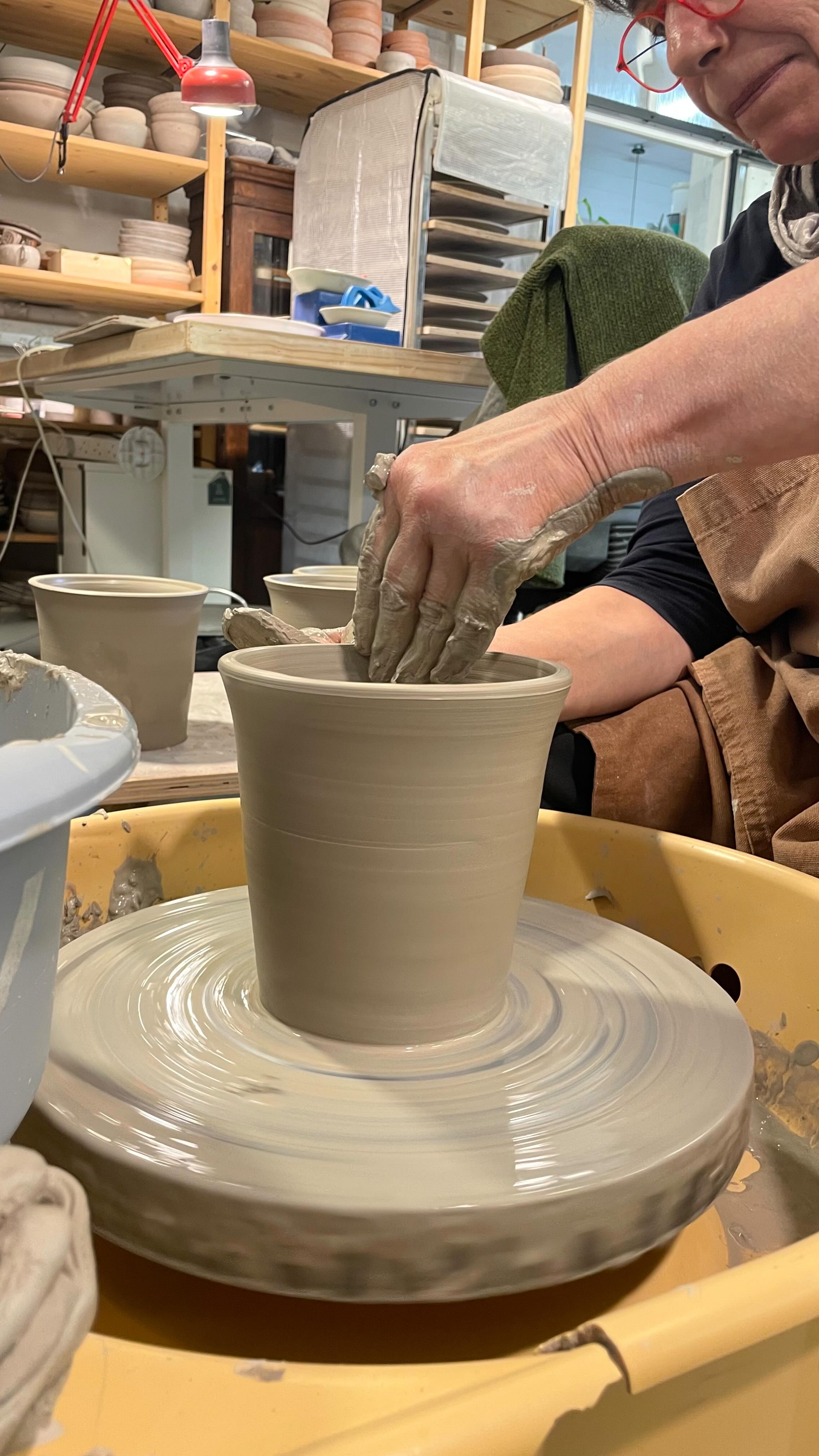 We love to cook and we always have pots with basil, thyme, mint or rosemary on our kitchen counter but we hate seeing those plastic pots that they are usually sold in. So we thought let’s make pots that fit those inside and add a hole and plate under it so your plants can last longer. You know like a proper planter.
I will share more photos of the progress as we move long the process but hopefully that could be something that we can sell in our website.
We will definitely have some of these on our nest studio sale on the 7th.