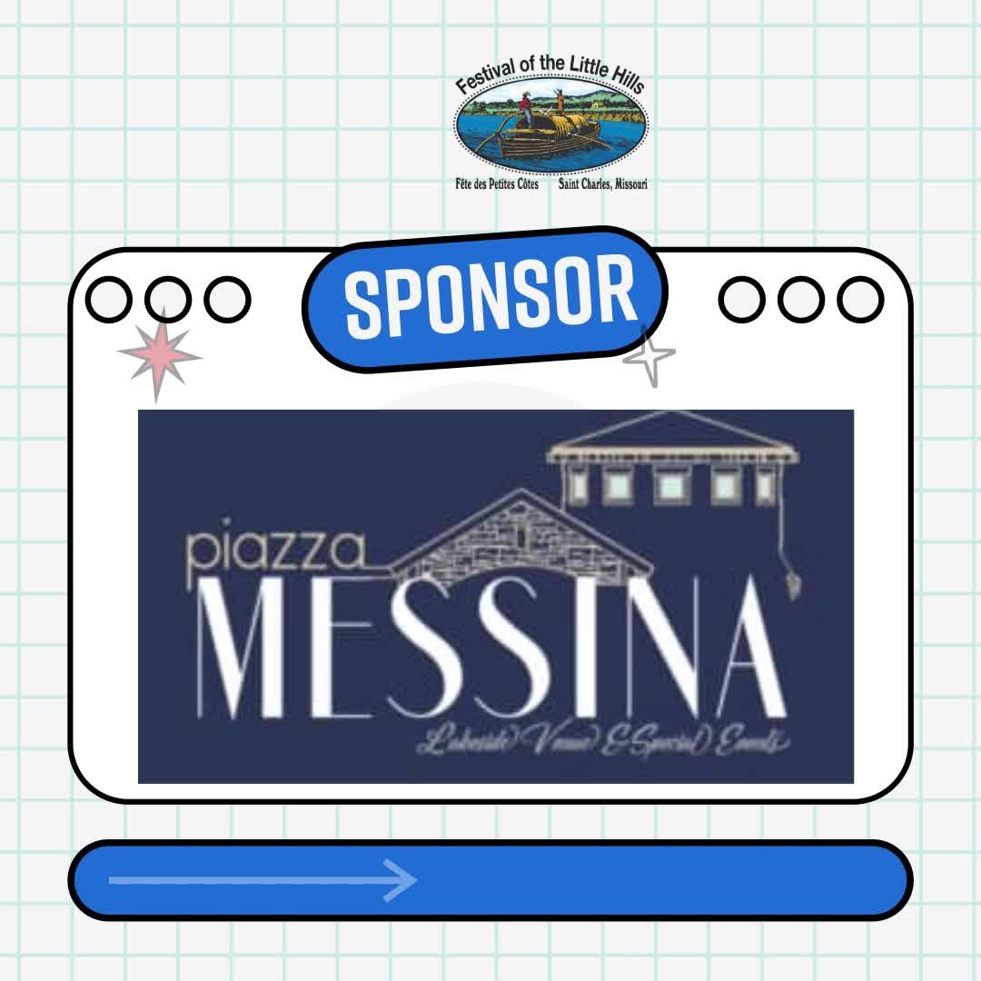 Thank you, Piazza Messina, for your continued support of the Festival of the Little Hills. We’re grateful for your partnership year after year! https://bit.ly/40JYY0j
August 15-17, 2025
www.festivalofthelittlehills.com
#festivalofthelittlehills #stcharles #missouri, #crafts #food #artfestival #craftfestival