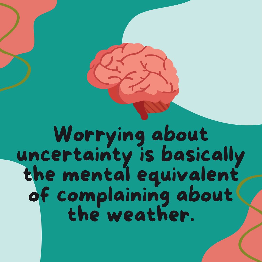 ⨠Worry is your brainās way of problem-solving - helping us find solutions to potential problems and making us feel more prepared.
𤧠But if youāre someone who tends to worry too much or overthink, it might feel like you have an āallergyā to uncertainty.
š This isnāt about being spontaneous vs. rigid ā itās about needing certainty to feel ready and to help us believe we can cope.
š Choosing the same meal ājust in caseā
š Over-preparing at work
š Planning every detail
These strategies can feel helpful⦠but how do you feel if you donāt do them?
š® The problem is that life is uncertain - as much as we try we cannot be prepared and ready for every eventuality all of the time.
For people who struggle with worry, uncertainty often feels like a threat. The brain quickly jumps to catastrophic āwhat ifsā that feel overwhelming and unmanageable š¤Æš©š³š«Ø
To add to the mix, the volume of the worry can turn up if youāve experienced trauma in your life.
š Do you find it hard to switch off or manage worry?
CBT can help you change your relationship with uncertainty.
š² Get in touch to find out more.
#cbttherapy #gad #worryawareness #tolerateinguncertainty #uncertainty #anxiety #trauma #mentalhealthsupport