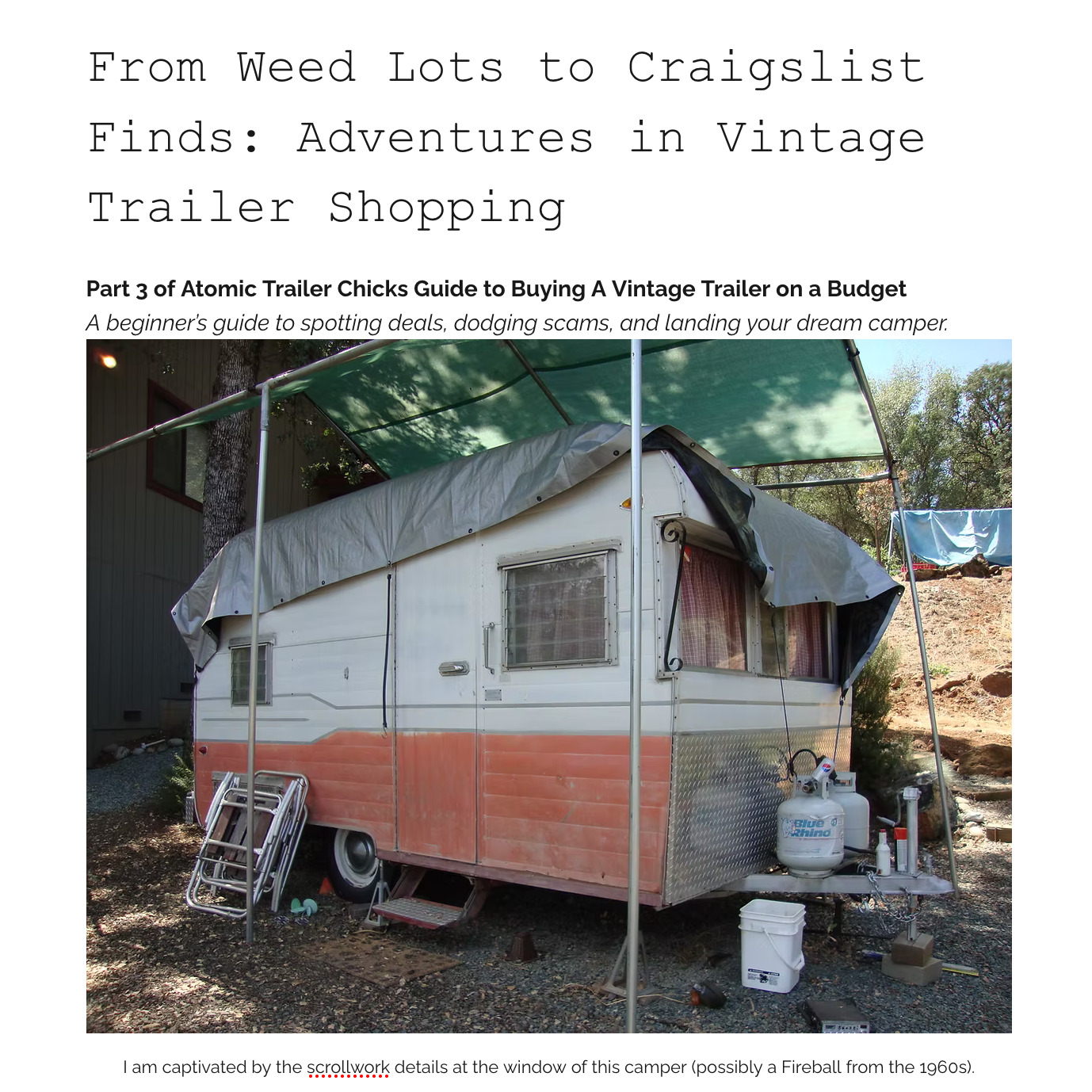 How do you find a deal on a vintage trailer? Check out my latest blog post; a beginner's guide to spotting deals, dodging scams and landing your dream camper. Website link in bio.
https://www.atomictrailerchicks.com/post/buying-a-vintage-trailer-finding-your-trailer-part-3
#vintagetrailer #vintagetrailershopping #vintagetrailers #buyvintagetrailer #vintagetraileronabudget