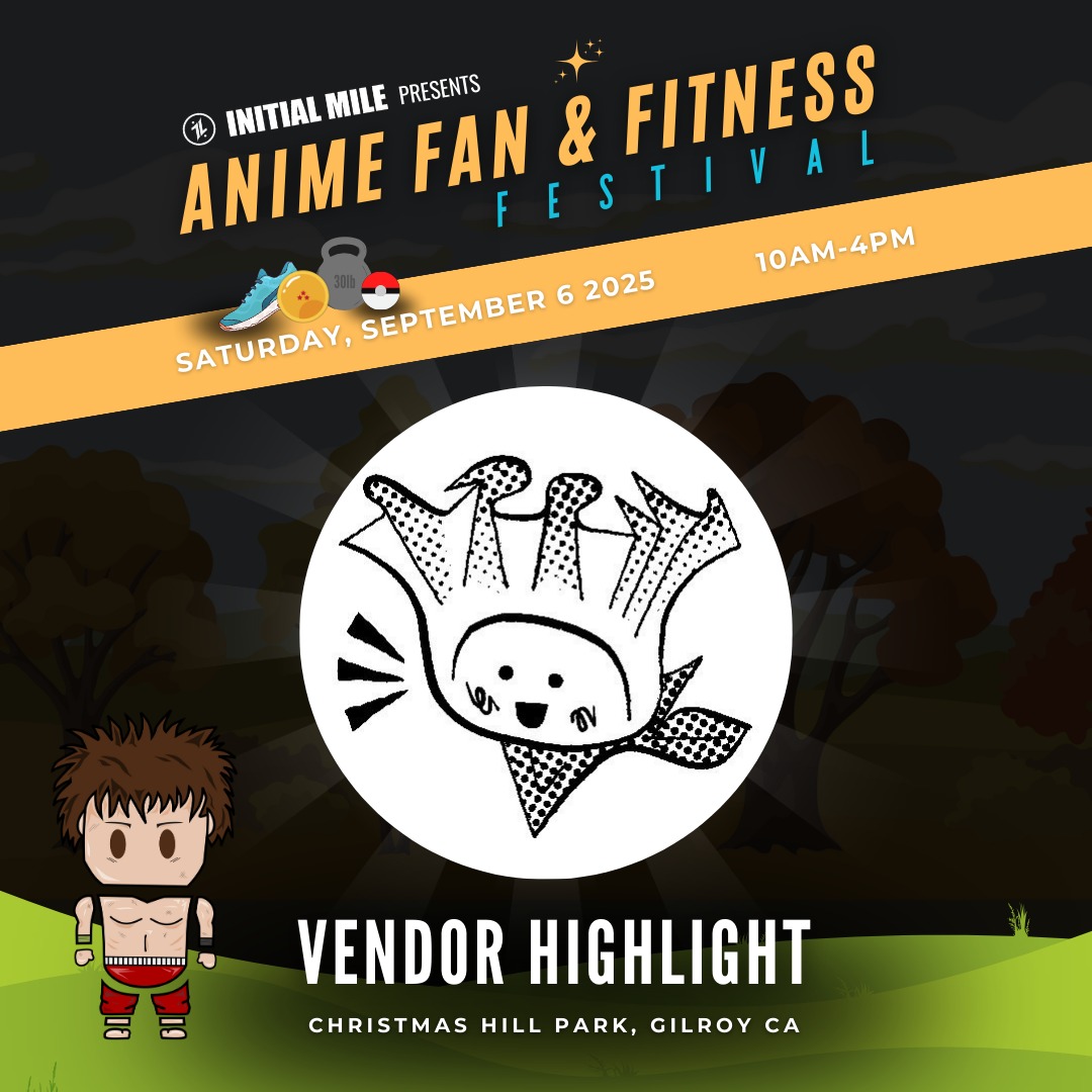 Check out @wontonchild booth at our inaugural Anime Fan and Fitness Festival! He is an illustrator, designer, hiker and climber who loves fun shapes and colors. He's worked with Netflix Animation, Pixar Animation Studios and Oddfellows among others. Pick up some of his artwork to add to your current art collection! #animefanandfitnessfestival #initialmile #adaptevolveascend #animefest #animefans #anime #animelife #fitnessfest #fitnesslifestyle #fitlife #fitnessfest #bayareaevents #gilroy #illustrator #designer