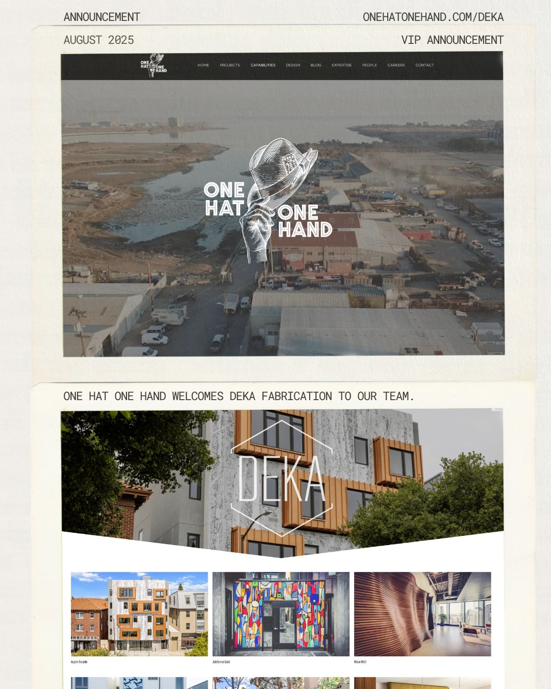 Did you hear the big news? We've joined @onehatonehand