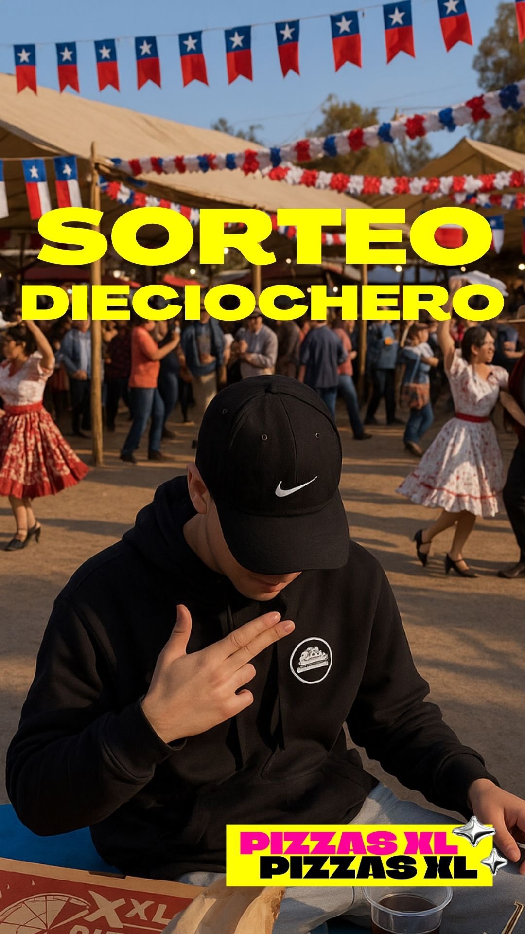 🍕🇨🇱 CONCURSO DIECIOCHERO XL 🎉
👉 Participa del 25 de agosto al 04 de septiembre.
👉 Invéntate tu pizza dieciochera favorita con los ingredientes que quieras (¡puedes proponer todas las que desees! 😱).
👉 Déjanos tu receta en los comentarios.
📲 Las mejores creaciones serán subidas a nuestro Instagram y los Amigos XL votarán por su favorita.
🏆 La pizza ganadora será preparada en nuestro local, estará en el menú dieciochero por unos días,
🍕 y su creador se lleva una Pizza XL gratis de su propia creación.
✨ ¡Crea, participa y haz historia en Pizzas XL!
#ConcursoDieciochero #PizzaXL #CreaTuPizza #FiestasPatrias #18DeSeptiembre #VivaChile #SaboresDeChile #PizzaCreativa #USACH #EstudiantesUSACH #VidaUniversitaria #SantiagoDeChile #comidaensantiago