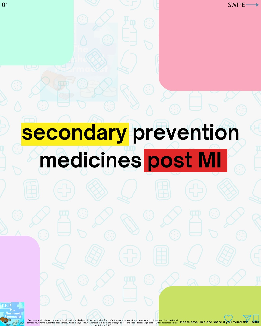Secondary prevention medicines post myocardial infarction!
Are you aware of the standard combination of medicines which is usually prescribed following a MI?
Comment down below if you can think of any counselling advice to give anyone prescribed these medicines!
#pharmacy #pharmacist #foundationpharmacist #pharmacytraining #clinicalpharmacy #reels #explorepage #pharmacyschool #mpharm #pharmd #pharmacology #pharmacologyrevision #foundationdoctor #GPregistrar #GPTraining #pharmacologyschool #revisepharmacology #preregistration #foundationtraining #nursetraining #nursestudent #pharmacystudent #medicinestudent #pharmacyquiz
#futurepharmacist #studentpharmacist #meded