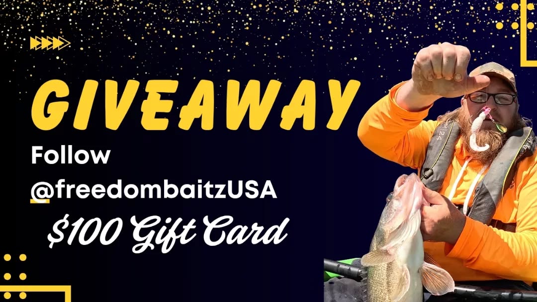 DISCLAIMER - 1 Entry Per Person thanks! Giveaway!!! Don't miss out on this chance to win a $100 Gift Card For Freedom Baitz!!! To enter follow @freedombaitzusa and tag 3 friends! Good luck and enjoy the goodies! Drawing will be Sunday🙌🎣🎣 #Giveaway #freedombaitz #win If you have YouTube subscribe to LToutdoors to see the Baitz in action!