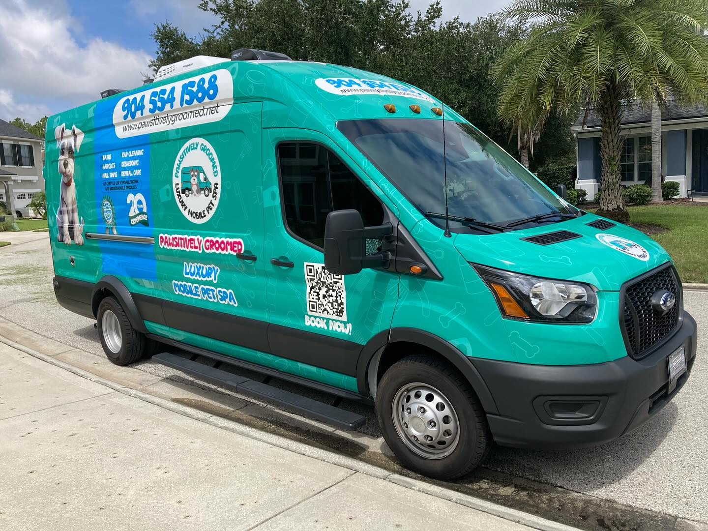 Our new state of the art grooming van, to bring your pup the most modern grooming experience in a beautiful, immaculate environment!