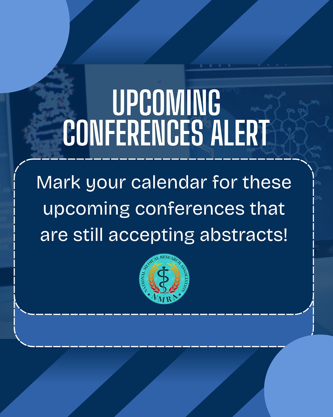📢 Upcoming Conferences!
A chance to showcase research, learn from experts, and connect with peers. Whether you’re presenting or attending, showing up is the first step to growing in research. 🌍✨
#ResearchOpportunities #MedicalResearch #Conferences #NMRA
