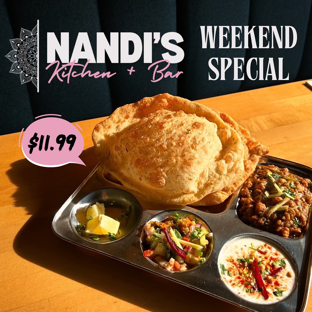 Come by for brunch and enjoy our Chole Bhature for only $11.99✨