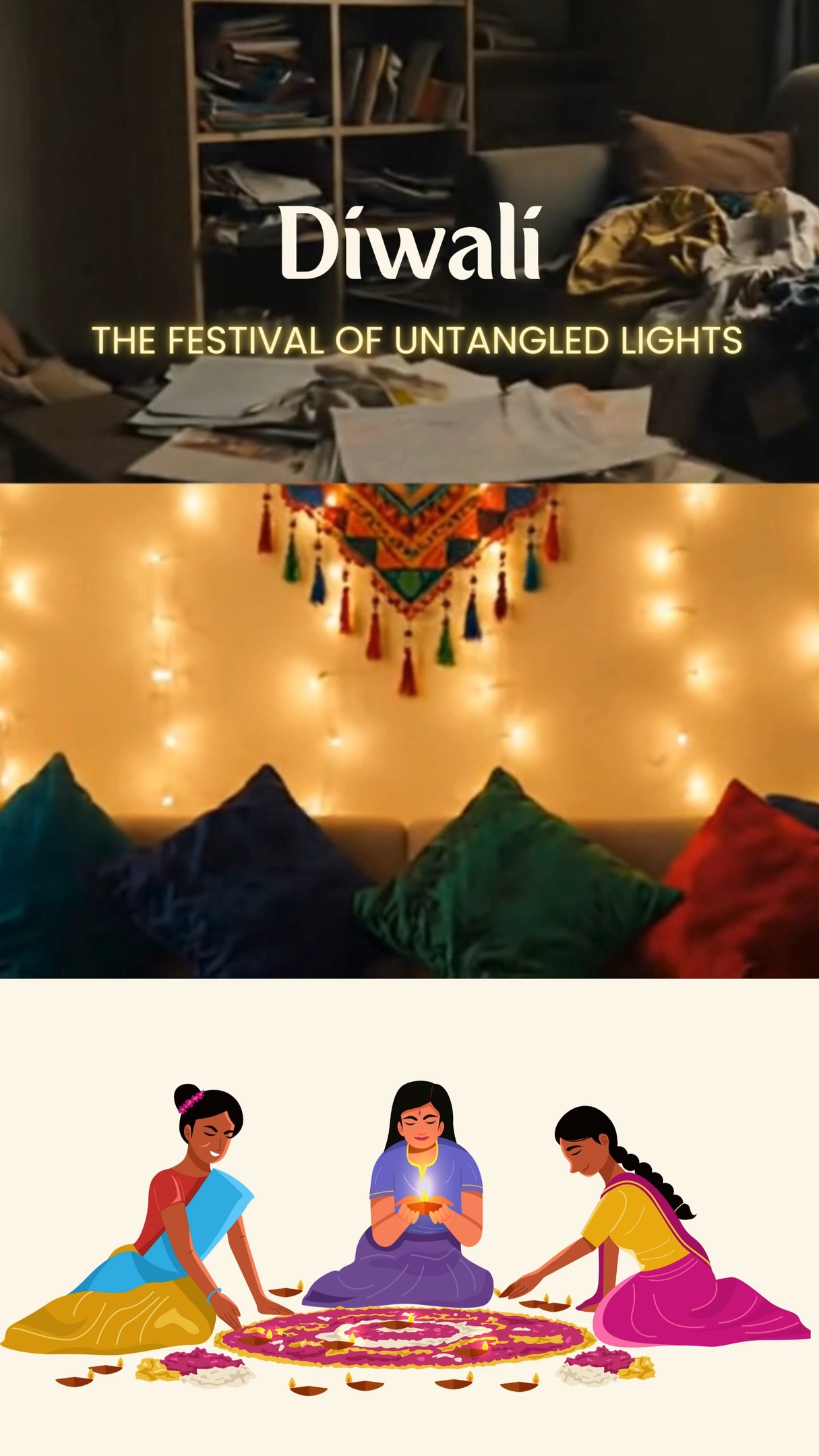 ✨“Diwali prep checklist is here.✨
One toran to scream festive welcome. One neon light so your wall finally stops looking like a crime scene.
One plant that’s cute but silently judging your cleaning skills. 🌿
Throw in jute cushions, colorful diyas, and a rug that instantly upgrades your living room from meh to magical. 🎇
👉 All packed in one cheat sheet: 10 affordable ways to refresh your home before Diwali.
Click the link in bio before your relatives show up with feedback nobody asked for.
#diwalivibes #feelingfestive #décor