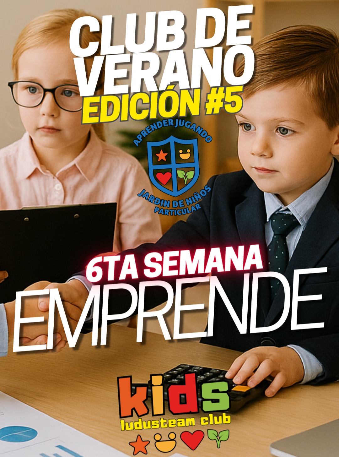 CLUB DE VERANO#5 6TA. SEMANA
TEMÁTICA EMPRENDIMIENTO
A través de actividades lúdicas se fomenta la mentalidad emprendedora: curiosidad, innovación y perseverancia.
La experiencia de realizar desde el 2021 el Club de Verano nos respaldan ¡Aprendizaje, diversión, amistad y trabajo en equipo al máximo! 👧🏻👦🏻
Por una educación de calidad enfocada en valores.
📱Informes WhatsApp ---> https://wa.me/5214691342192
¡JUGANDO APRENDEMOS MEJOR!
#clubdeverano2025
#apjugando
#ludusteamx
#educacióndecalidad
*imagen de niñas y niños negociando generada con IA de M365 Copilot