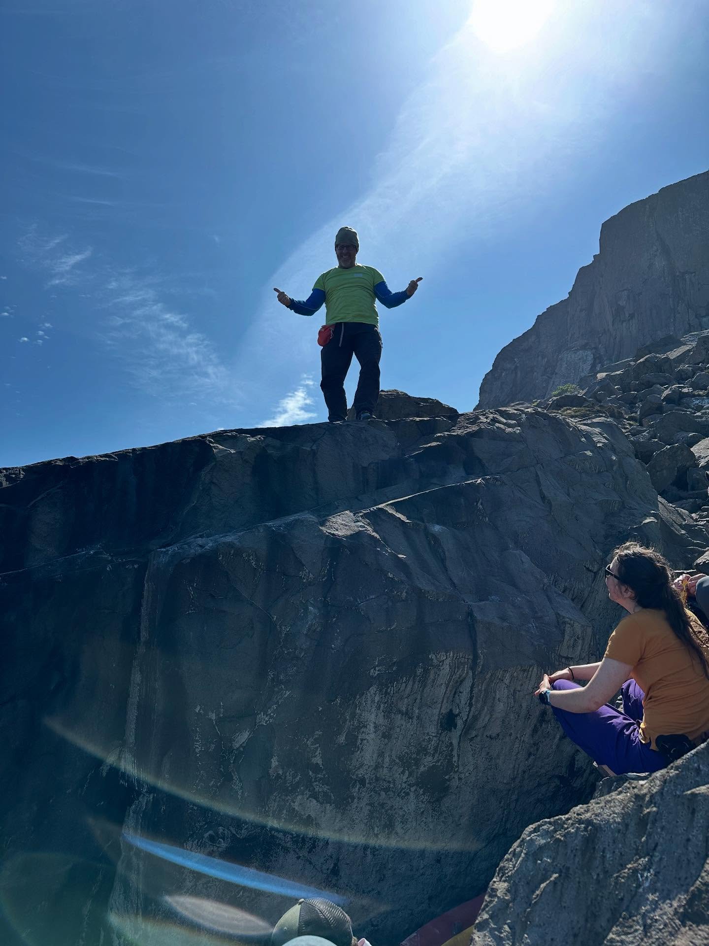Fairhead in summer! The moves are bold, and the crew is stronger than the tide.
Here’s to the spotters, the psyche‑bringers, and the pebble wrestlers who make this place what it is.
Here’s to summer 2025. Siked for crisper conditions in the coming months.