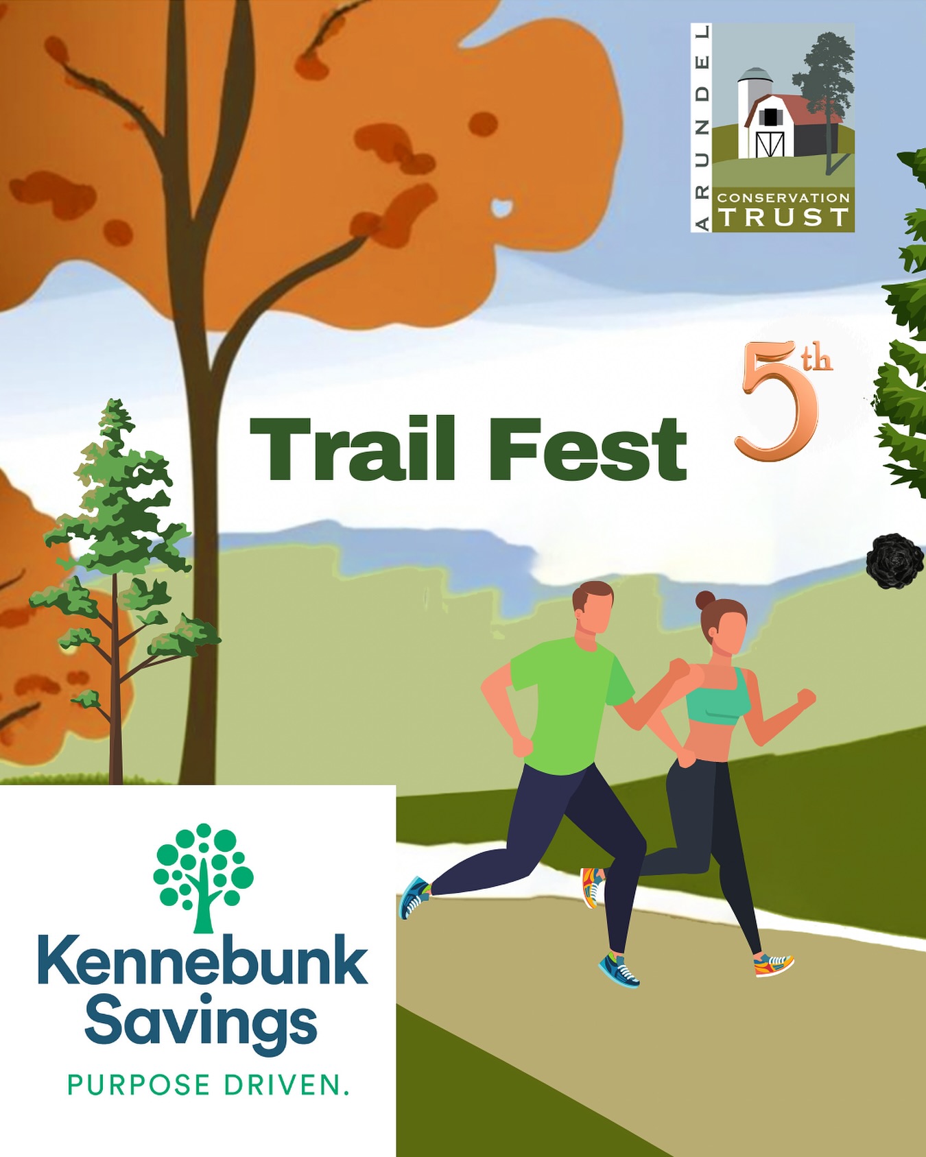 Thank you @kennebunksavings for being a sponsor of the the 2025 ACT Trail Fest! 💚
Register for Trail Fest today at the link in our bio.
📆When: Saturday September 20th
🏃♂️What: 5K, 10k, half marathon and kids flow trail bike race
📍Where: Runners will start at the Arundel Municipal building, and will run on the ACT multi purpose trail and Eastern Trails
❤️Get involved!
In addition to runners, we are looking for trail guides, finish line medal greeters, parking support, set up and breakdown help, and registration help.
#mainetrailrunning #maine5k #mainehalfmarathon