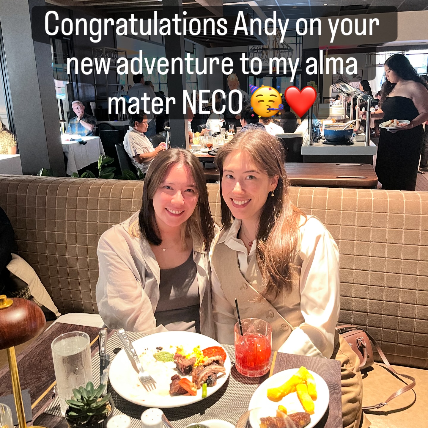 Congratulations Andy on your new adventure at my alma mater, @neco_optometry 🤓
There’s no doubt in my mind you’ll crush it and have the best experiences in Boston! Celebrating your next chapter with an amazing dinner @fogo 😋 and cheers to new beginnings!🥳❤️
