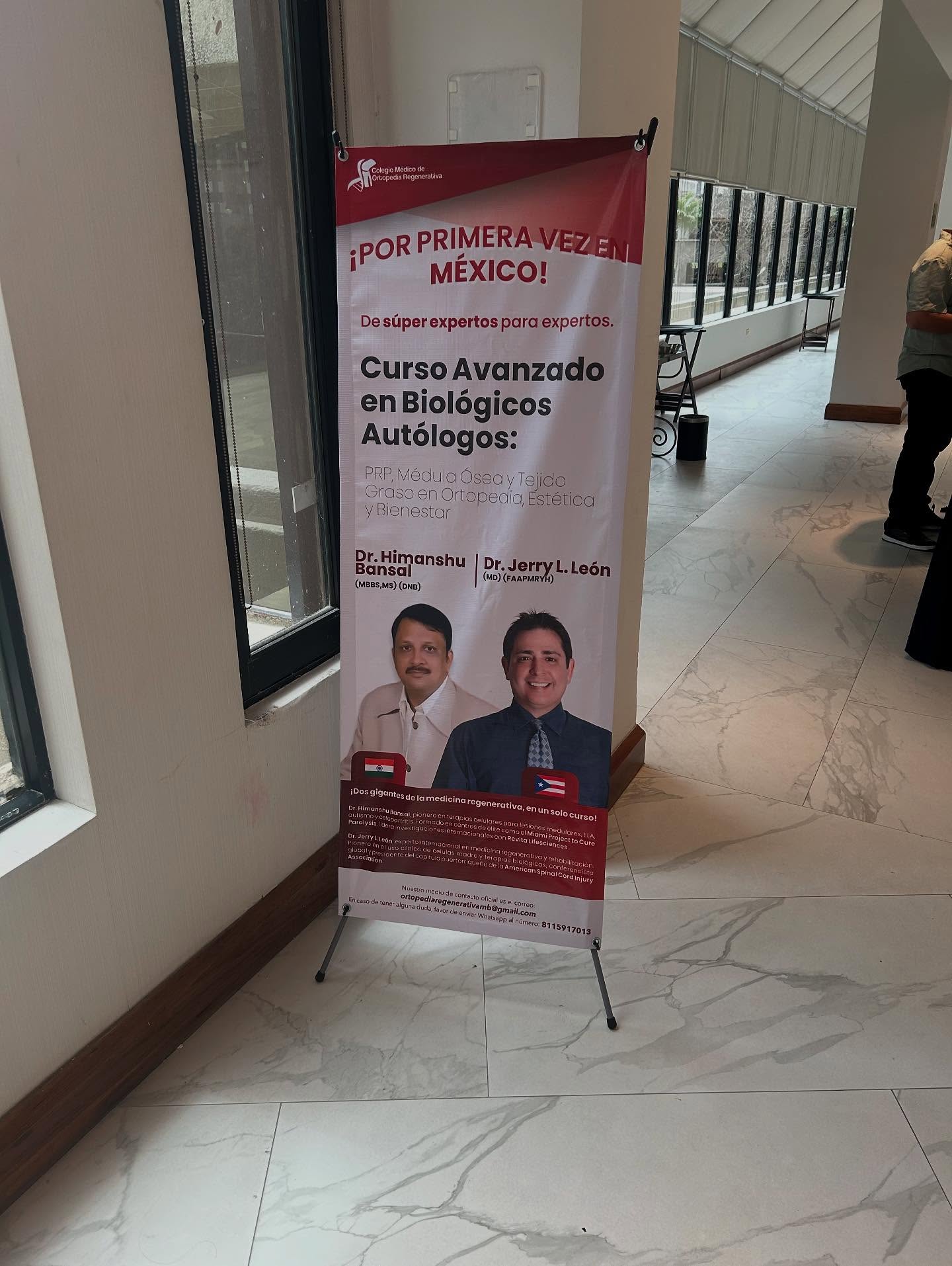 Curso avanzado de ortobiologicos impartido por un referente en la ortopedia regenerativa a nivel mundial.