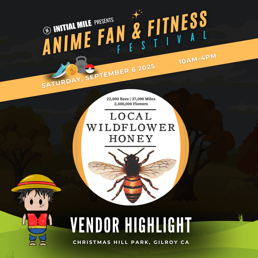 Naturally sweetened your teas and food, and gain some health benefits from natural fresh honey by visiting @mangoblossomapiary at our inaugural Anime Fan and Fitness Festival! #animefanandfitnessfestival #initialmile #adaptevolveascend #animefest #animefans #anime #animelife #fitnessfest #fitnesslifestyle #fitlife #fitnessfest #bayareaevents #gilroy #freshhoney #foodvendor #honey #honeybenefits