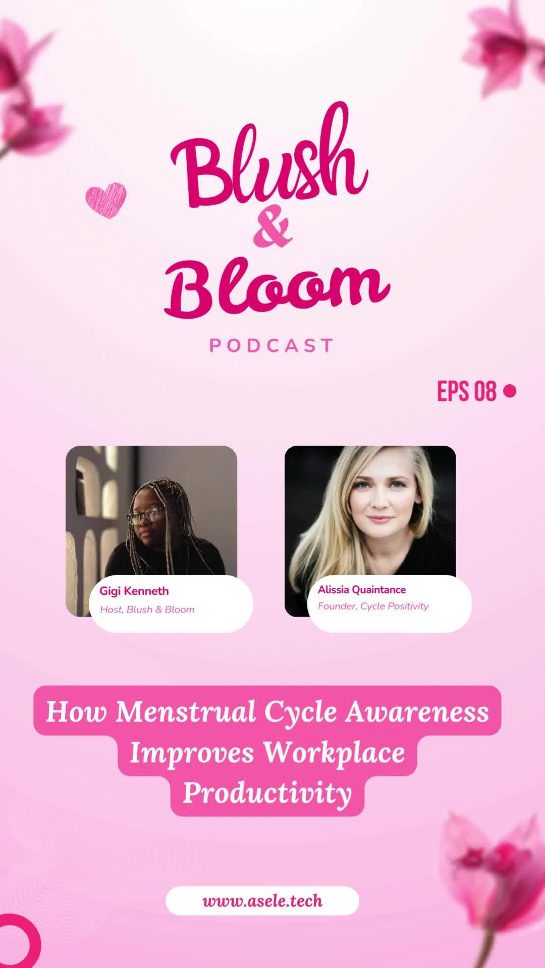 How does menstrual cycle awareness shape productivity at work?
In this episode, Gigi sits down with Alissia Quaintance, founder of Cycle Positivity, to talk about turning menstruation, menopause, and every phase in between into strategic levers for workplace performance and wellbeing.
We explore:
🌸 Why cycle awareness is more than just tracking periods
🌸 How hormonal shifts can influence focus, energy, and creativity
🌸 Why menstrual health should be seen as a vital sign, not a side issue
🌸 Practical ways women can align their productivity with their cycles
This is a must-listen for anyone interested in women’s health, workplace inclusion, and rethinking what true productivity looks like.
Check out the Blush & Bloom Podcast, Episode 8 on YouTube, Spotify, or Apple Podcasts to tune in 🎙️
#WomensHealth #WorkplaceWellbeing #MenstrualHealth #Productivity #BlushAndBloomPodcast