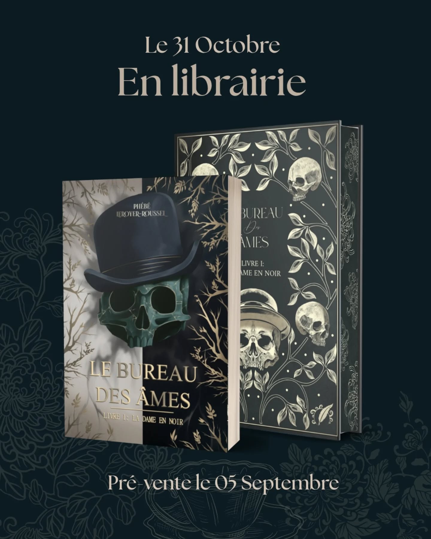 La ré-édition du tome I du Bureau des Âmes, intitulé La Dame en noir, a sa date de sortie !
Rendez-vous le 31 Octobre en librairie pour découvrir (ou re-découvrir) l'enquête des Foudroyés de Paris.
Les pré-ventes commenceront le 05 Septembre à 17h (heure FR) chez @editions_octoquill. Rendez-vous sur le compte de la maison d'édition pour plus d'info.
En pré-vente ? Les éditions broché et numérique du roman avec leurs goodies, mais surtout l'édition collector en série limitée 🖤
Les goodies comprennent:
- une pochette à livre,
- un marque-page "carte de tarot",
- un tote bag,
- et bien d'autres surprises 👀
Vous avez hâte ? Ici, on meurt d'impatience 💀
Mots-clés: littérature de l'imaginaire - sortie littéraire - roman - thriller fantastique - fantasy - automne - date de sortie
Hashtags: #bookstagramfrance #bookstagram #litteraturedelimaginaire #sortielittéraire #bookstagramfr #automnelittéraire #thrillerfantastique #fantasy #roman