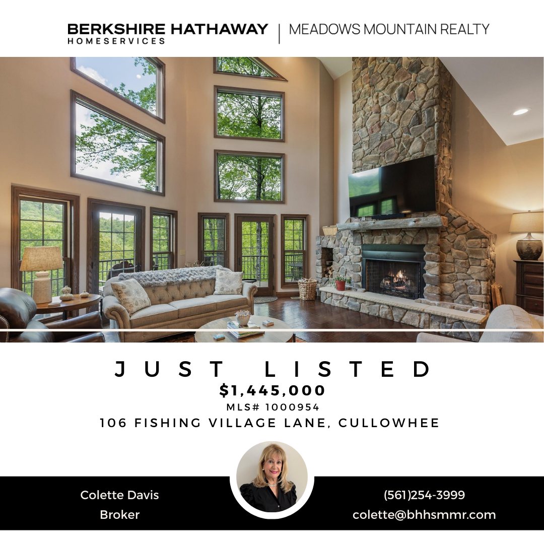 ✨ Just Listed | Stunning Cullowhee Property Near Cashiers 🏡🌲
Only 7 minutes to downtown Cashiers & Lake Glenville, this turnkey 4BR/4.5BA home offers incredible mountain views, spacious living across three levels, and multiple decks perfect for entertaining.
💎 Bonus: A full-price offer before Sept 1st includes title to a 2025 Ford Explorer ST with less than 5,500 miles—transferred at closing! 🚙✨
Located in the welcoming Bridge Creek Community, the home features a soaring 2-story living room, a chef’s kitchen, generous guest spaces, a backup generator, and countless upgrades. With furnishings included, this mountain retreat is move-in ready from day one.
📍 Listed by @colettedavis58
🔗 Full details in bio.
#bhhsmmr #cashiersnc #ncrealestate #justlisted #mountainliving