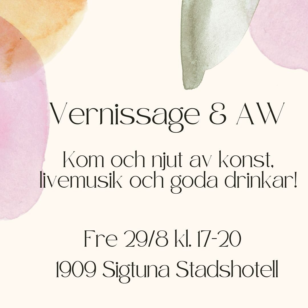 Varmt välkomna att kicka igång Sigtuna Art Walk med en härlig After Work nu på fredag!
Beställ något gott i baren och njut av livemusik och inspirerande konst tillsammans med oss medverkande konstnärer och konsthantverkare på Sigtuna Stadshotell 🥳