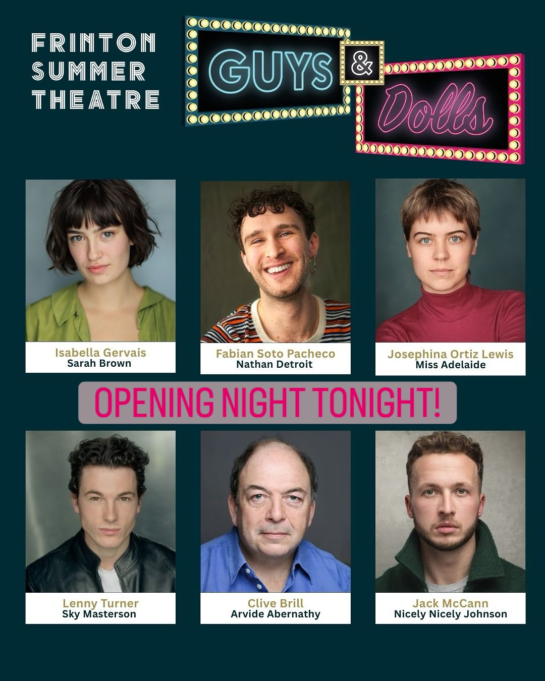 🌟✨ It’s Opening Night! ✨🌟
❤️ Sending all our best wishes to the amazing cast, creative team, crew, band and choir opening Guys & Dolls tonight and rocking the big top tent 🎲🎶
Break a leg, everyone - you’re going to be phenomenal! 👏👏
#FrintonSummerTheatre
#BigTopMagic
#GuysAndDolls
#TheatreByTheSea
#EssexTheatre
#UKTheatre
#MusicalTheatre
#BehindTheScenes
#SummerInFrinton
#TheatreLife
#janiedee
@isabellalgervais @lottieclitherow @tracycollier59 @lennyturner_ @jo.sefina02 @alexaram__ @constantinemusic @barry0reilly @hugoyamyamrolland @danieljurch @phoebeeeloveday @amber.hoile @janiedee16 @jupitersingers @londonshowchoir