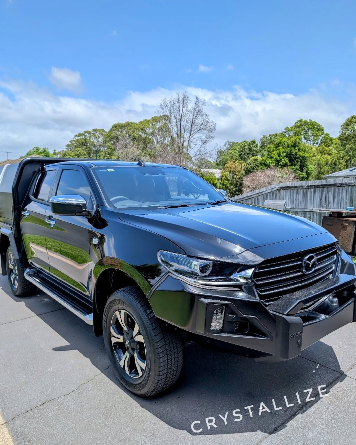 This black Mazda BT50 came to us straight from the dealership with ceramic coating already applied—but unfortunately, the paint was riddled with scratches and hadn’t been properly prepared beforehand.
We carefully removed the previous coating, corrected the notoriously hard BT50 clear coat, and applied Gtechniq Crystal Serum Ultra. The result? A flawless, mirror-like finish that looks as good today as the day it was coated.
This one belongs to a long-time customer, and we really appreciate their continued trust and support. It’s always a pleasure keeping your vehicles looking their absolute best!