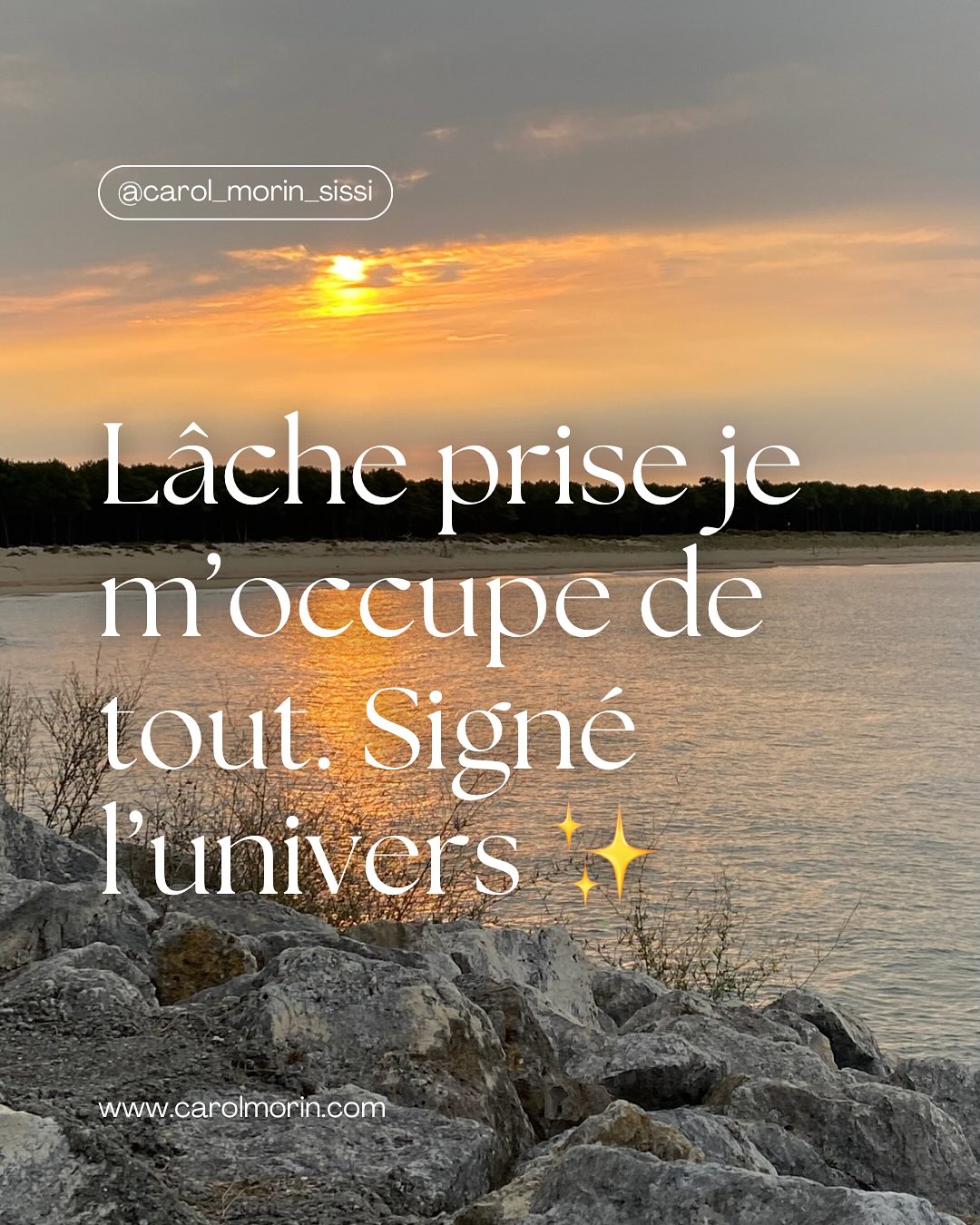 ✨ Lâche prise je m’occupe de tout. Signé l’univers 😌 #univers #spiritual #spirituality #fry #lacherprise #joiedevivre #joie #amitiésincère