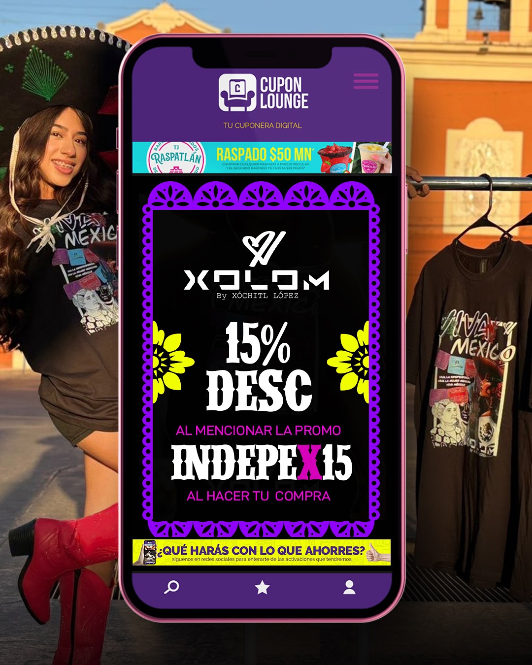 NEW DROP
GraphicT- Independencia honerando a la Mujer Mexicana. La camiseta que estabas esperando, YA ESTÁ AQUÍ, lista para Moverse y celebrar contigo el día de la Independencia
¡VIVA MÉXICO! ¡Viva la Mujer Mexicana!
Adquiérela por $350 pesos @xolom_activewear
Aprovecha el cupón exclusivo que tenemos en nuestra App para comprarla.
#cuponlounge #cuponlovers #xolomactivewear #playeras #camisetas #vivamexico #vivalasmujeres #vivalasmujeresmexicanas