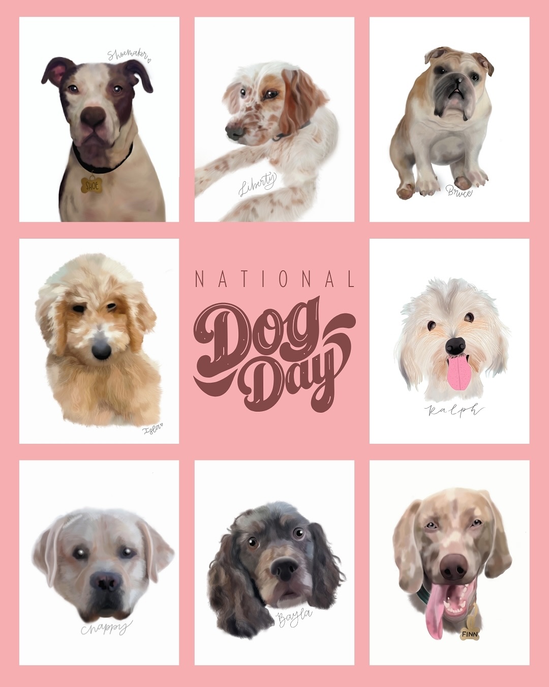 happy national dog day!! 🐶🐾🦴 here’s to all the dogs i’ve ever had the pleasure of drawing; my own fur baby, ralph; my childhood pup, mickey; and my bestie’s dog, cedar 🥰 life is simply better with our four-legged friends!
who are you celebrating today?! let me know in the comments 👇🏻
in honor of national dog day, my pet portraits are 50% off 🏷️ that’s right — save $30 + have me draw a realistic portrait of your pet for HALF the price!! sale runs from today through 8/31. don’t miss out!! you can click the link in my bio to shop OR comment “sale” and i’ll dm you a direct link🤭
.
.
.
#NationalDogDay #DogPortrait #DogPortraitArt #Sale #Etsy #EtsySeller