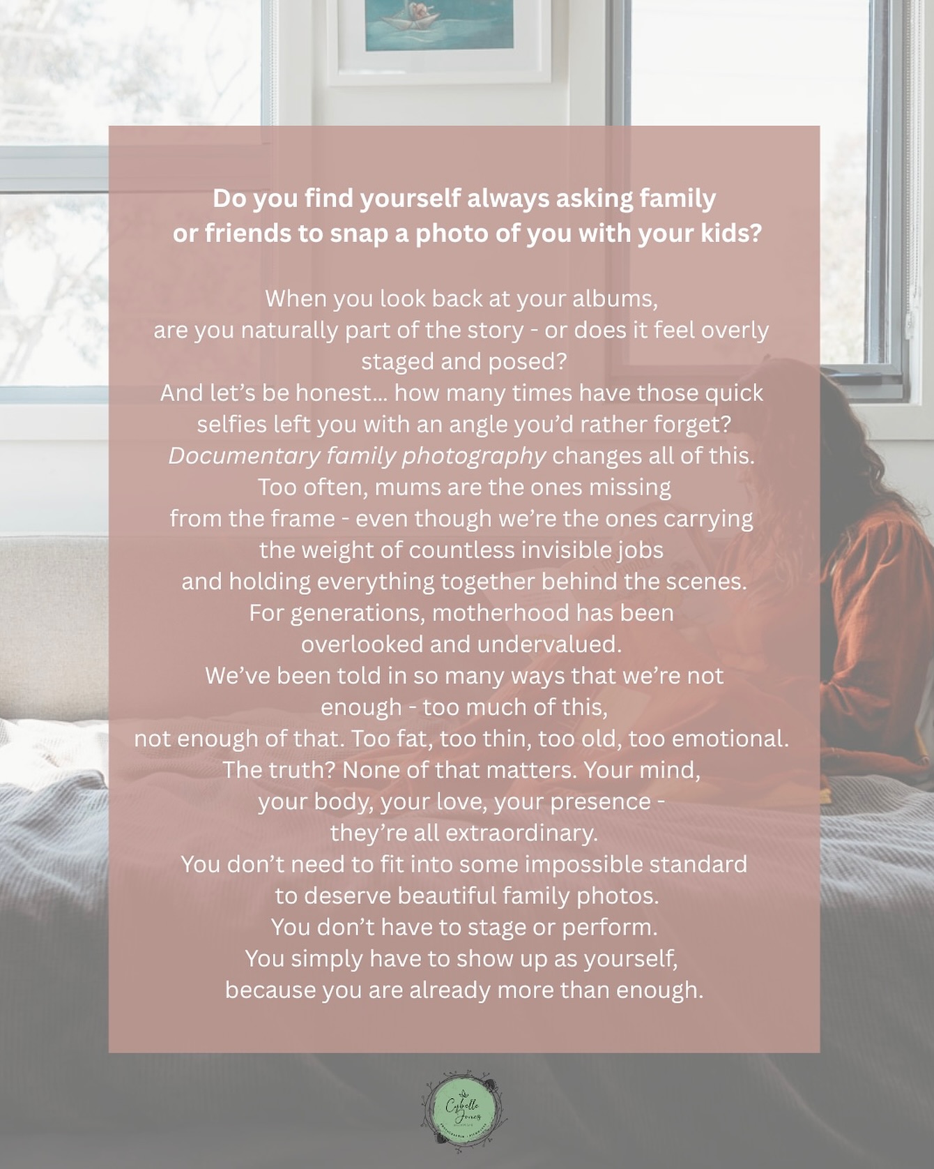 Listen up Melbourne Mums!
Are you sick and tired of being left out of your memories because no one takes pics of you on the fly with your family?
What if I told you that you could have the best day with your family AND have it documented at the same time with hardly any effort for you.
If it’s one thing I know I’ve regretted in the early years of my kids, it’s not getting a damn photographer to come and take pictures of our family as we are.
All the small details of me being in their lives isn’t recorded.
I don’t have any natural breastfeeding shots or candid laughing moments, most are selfies or boring posed group shots.
It’s never too late though.
Book your family session now so you’re not missing from your family albums.