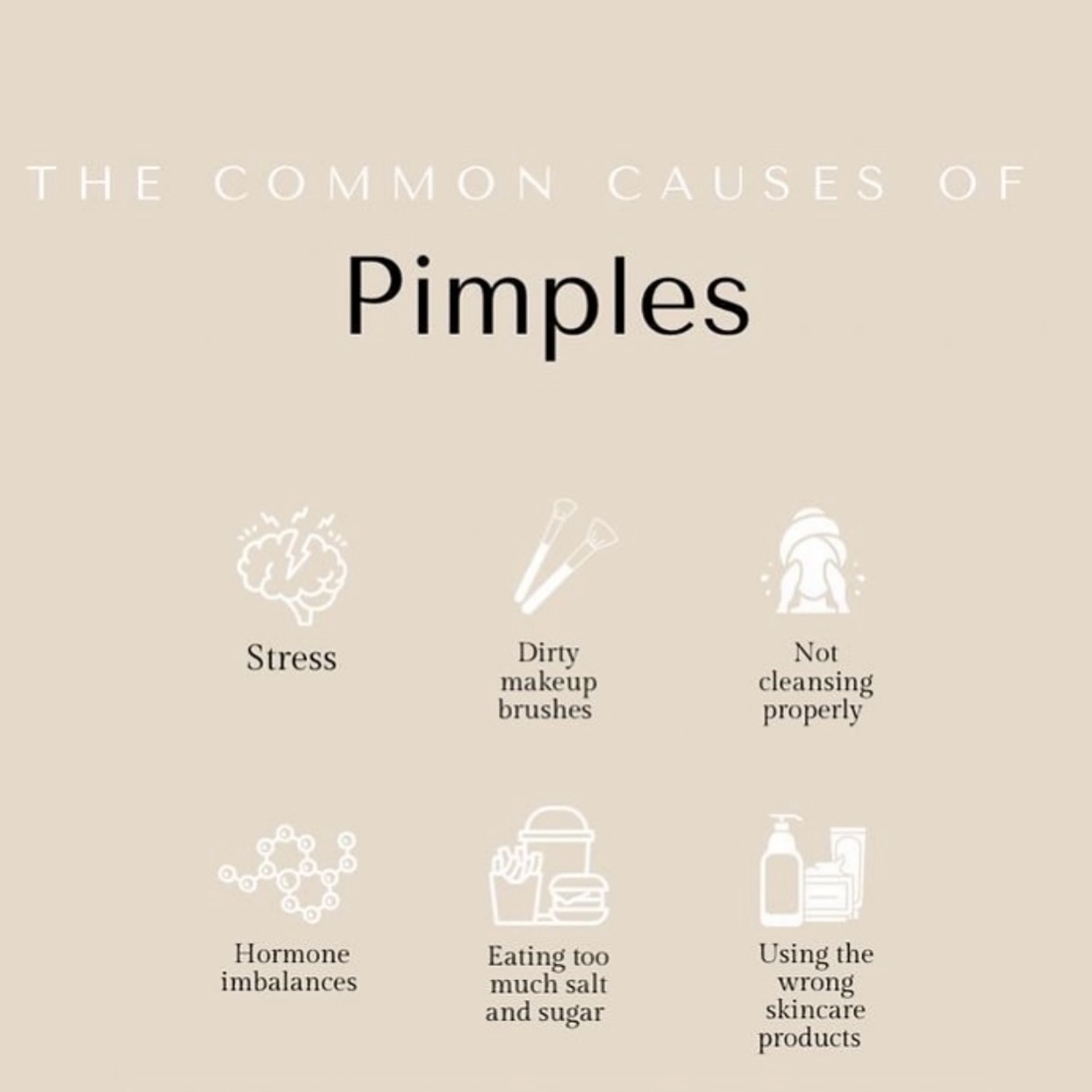 Struggling with unwanted pimples? Take some of these causes into consideration. Is there something you need to change?